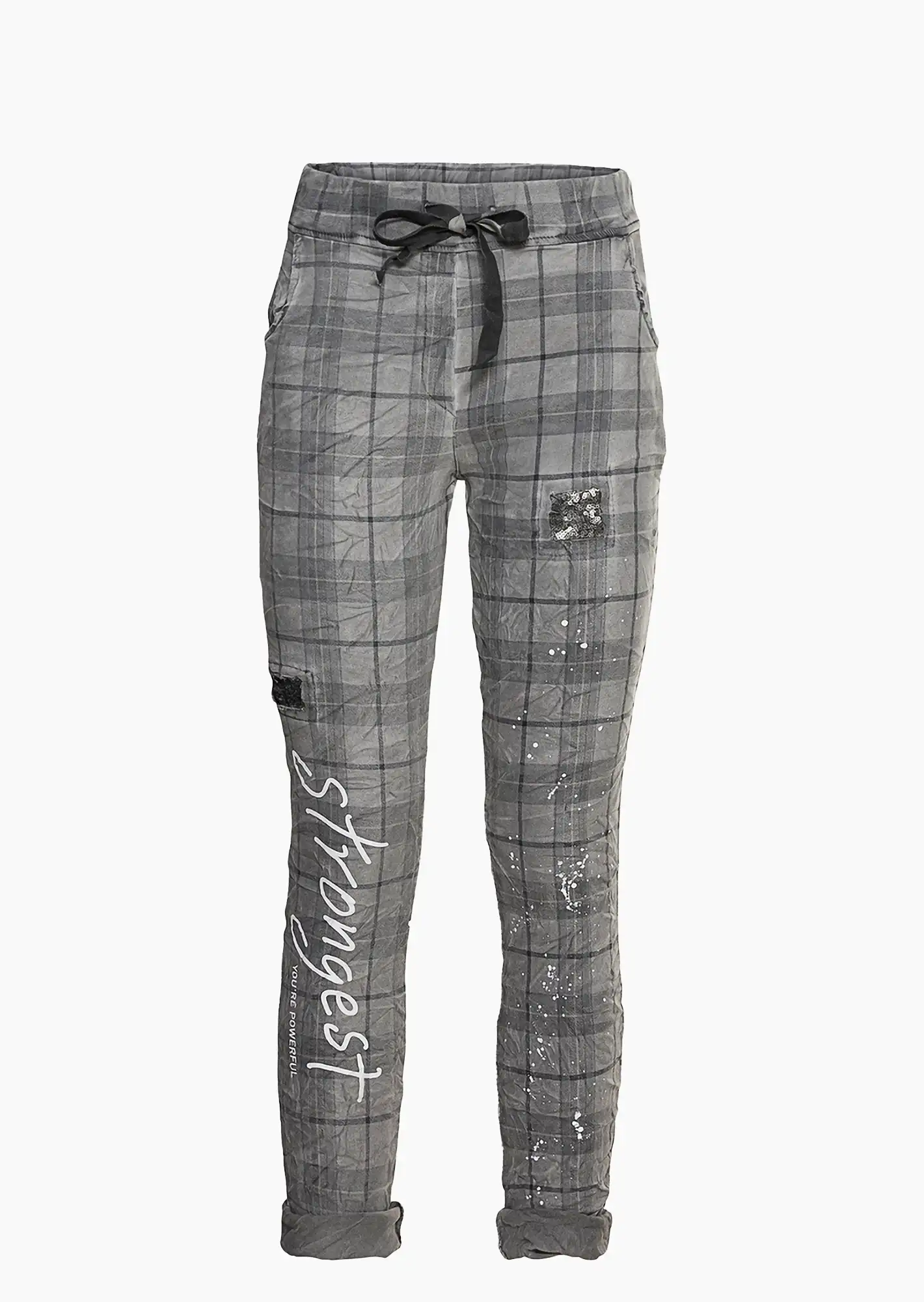 Joggpant mit Karos, grau