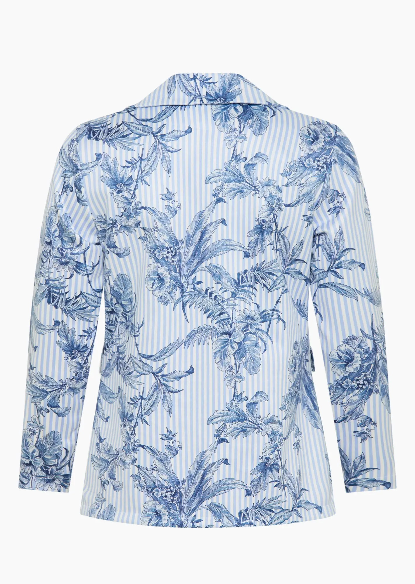 Suede-Blazer mit floralen Motiven,