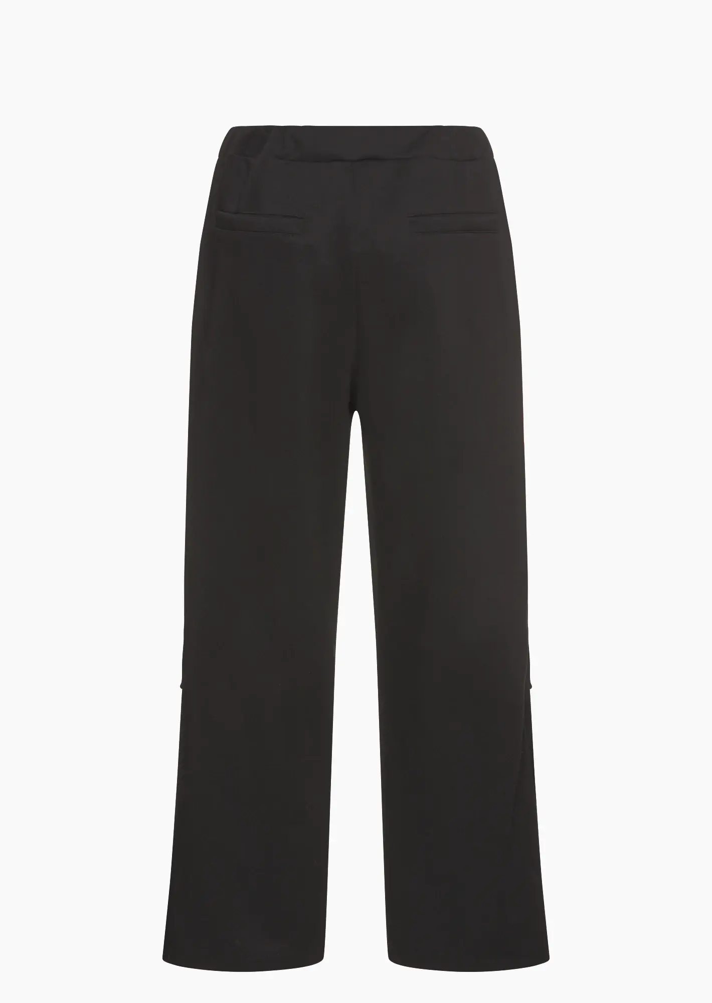 Hose Wide Leg mit Galonstreifen, schwarz