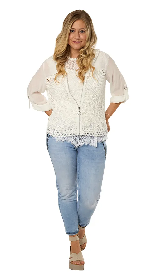 Casual Denim & Sommerspitze