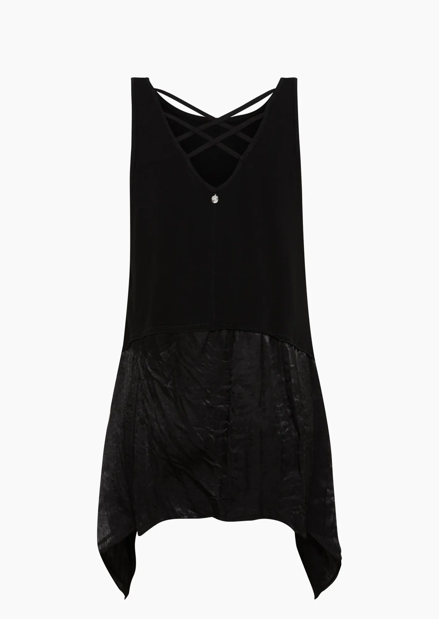 stylisches Top mit Spitze, schwarz
