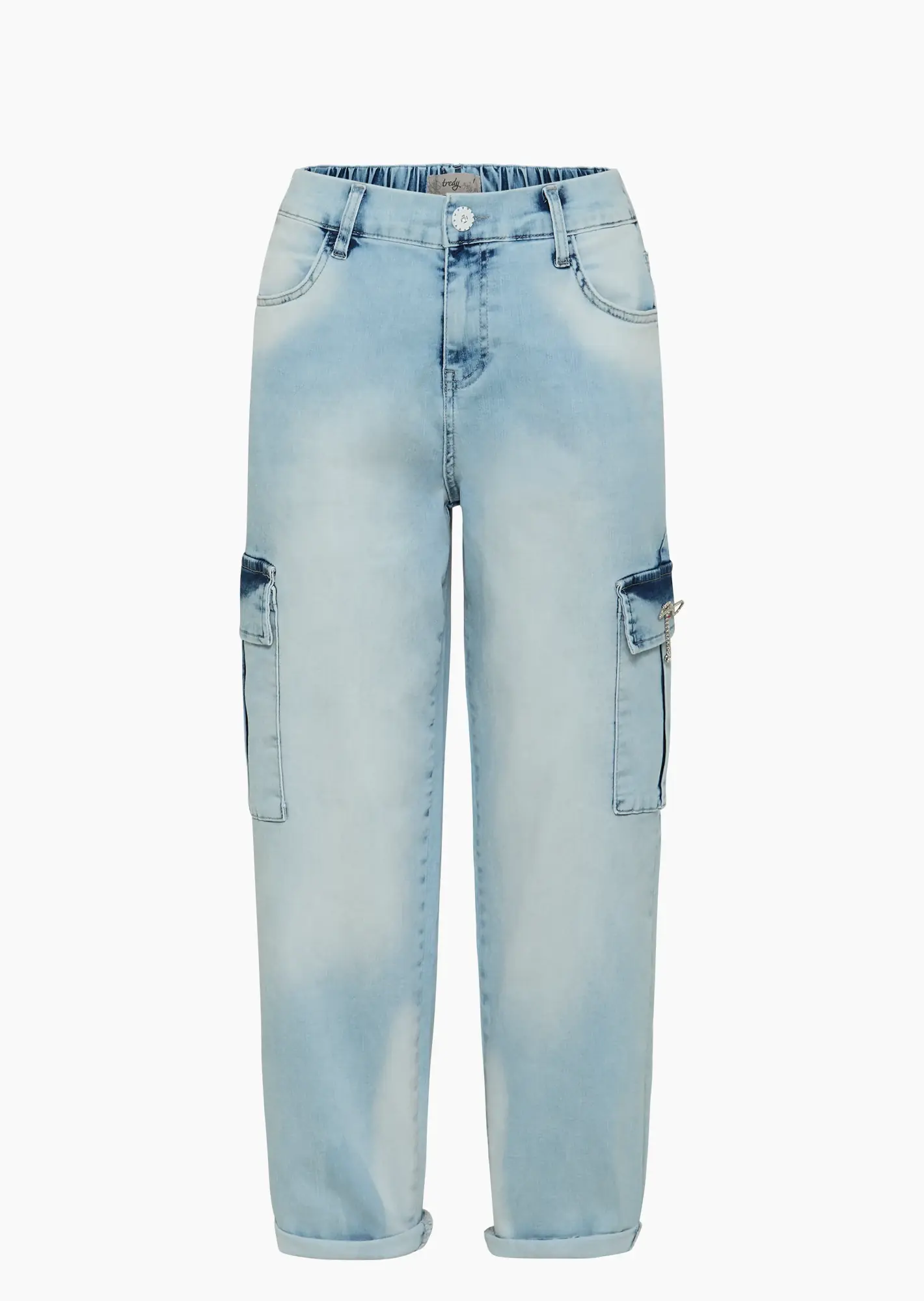 Jeans im Cargostyle, light blue denim