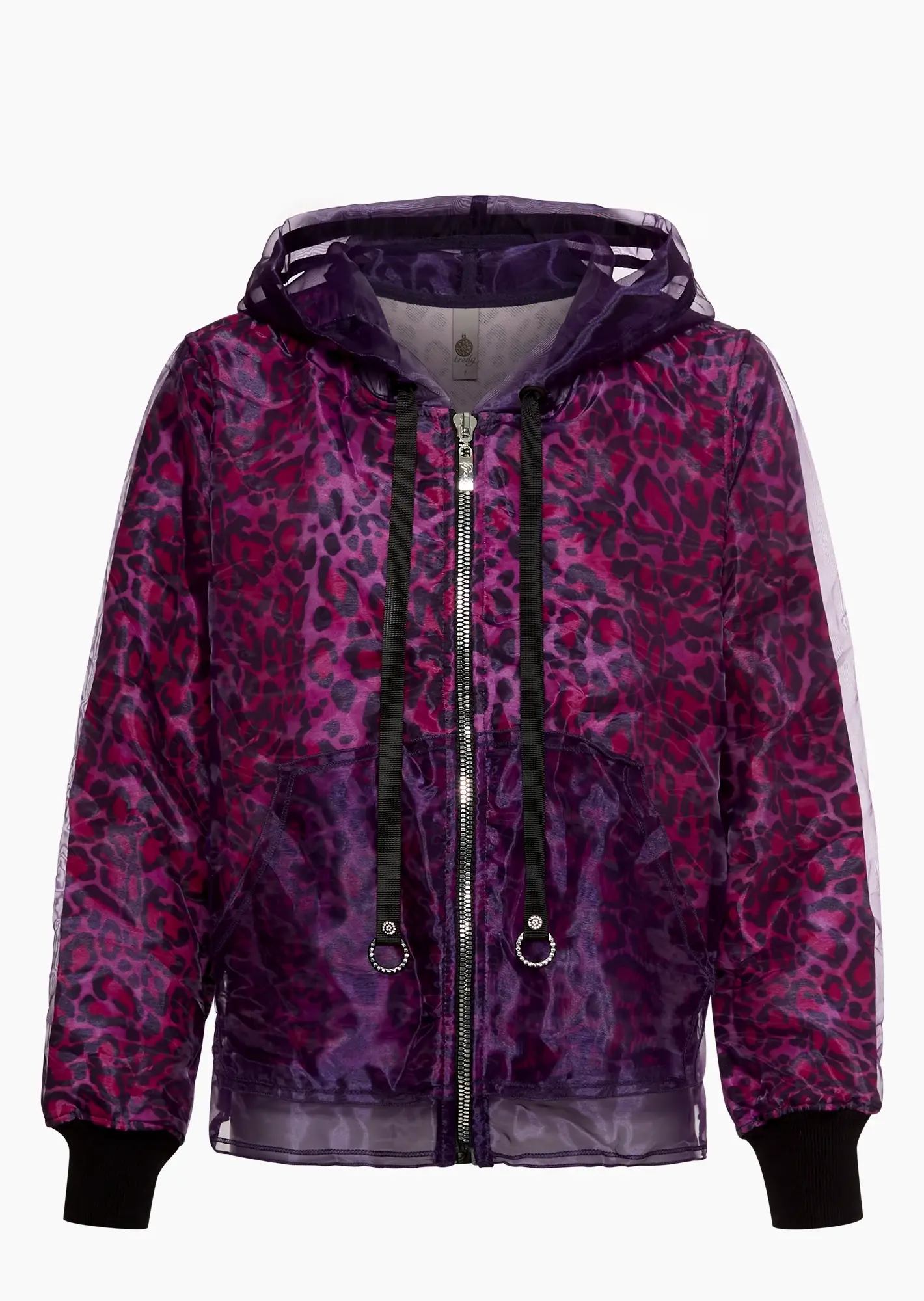 Sweatjacke mit Highlights, pink
