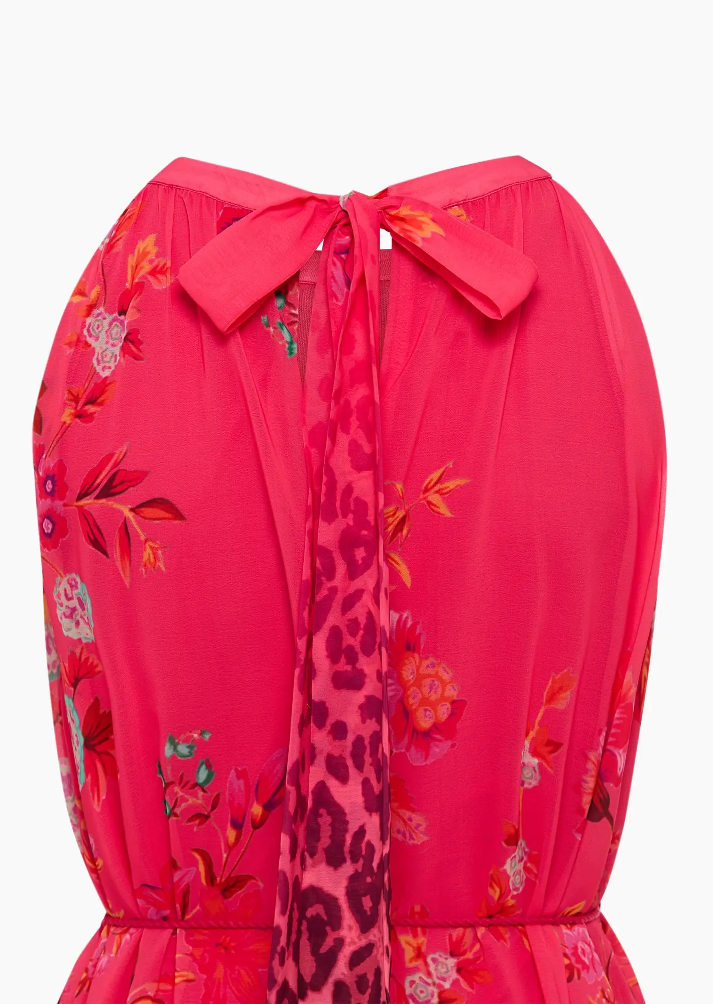 Neckholderkleid mit farbenfrohem Print, pink