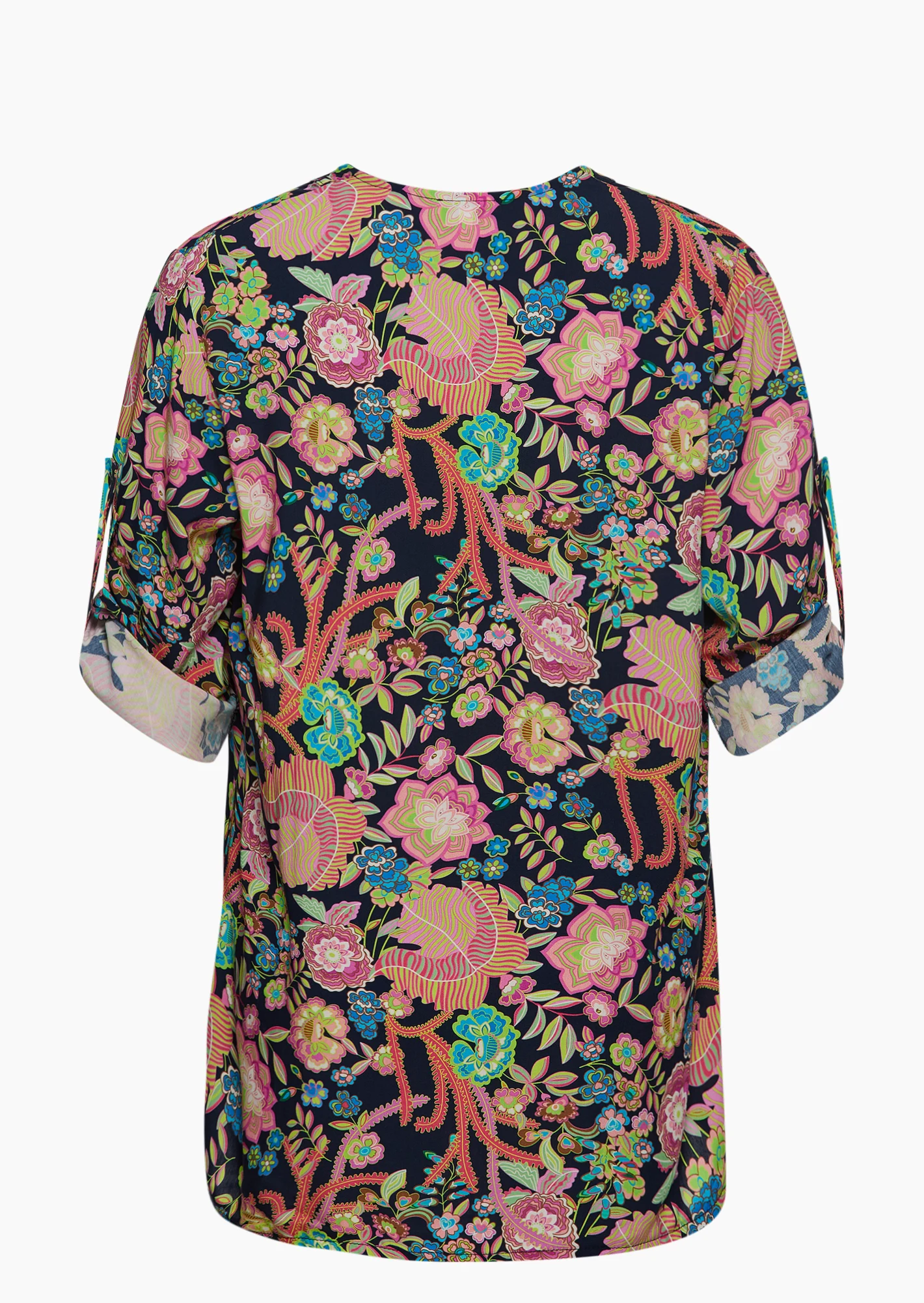 Bluse mit Blumen, bunt