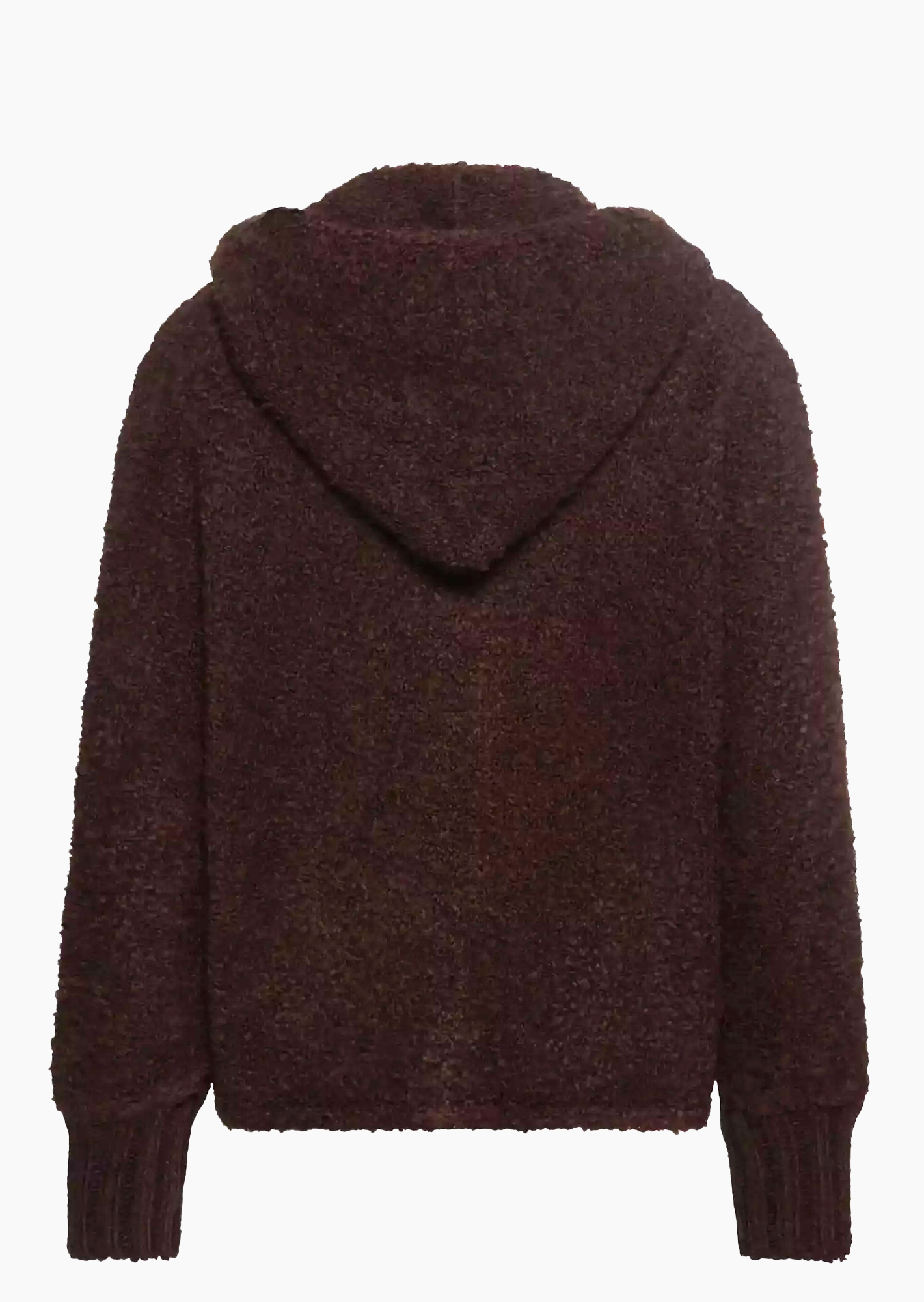 Strickjacke mit Kapuze, mocca