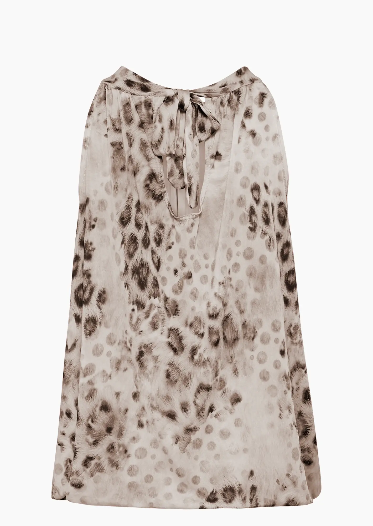 Neckholdertop im Animalprint, crema