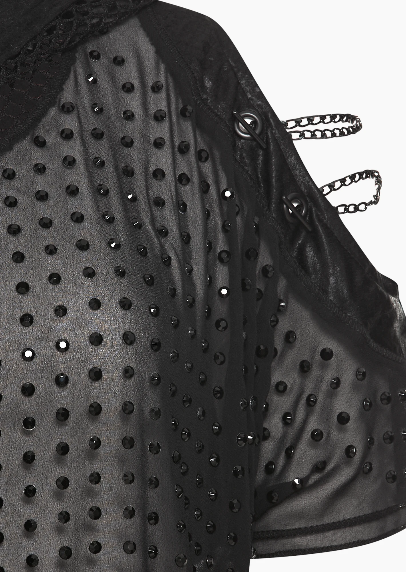 Bluse mit Highlights, schwarz