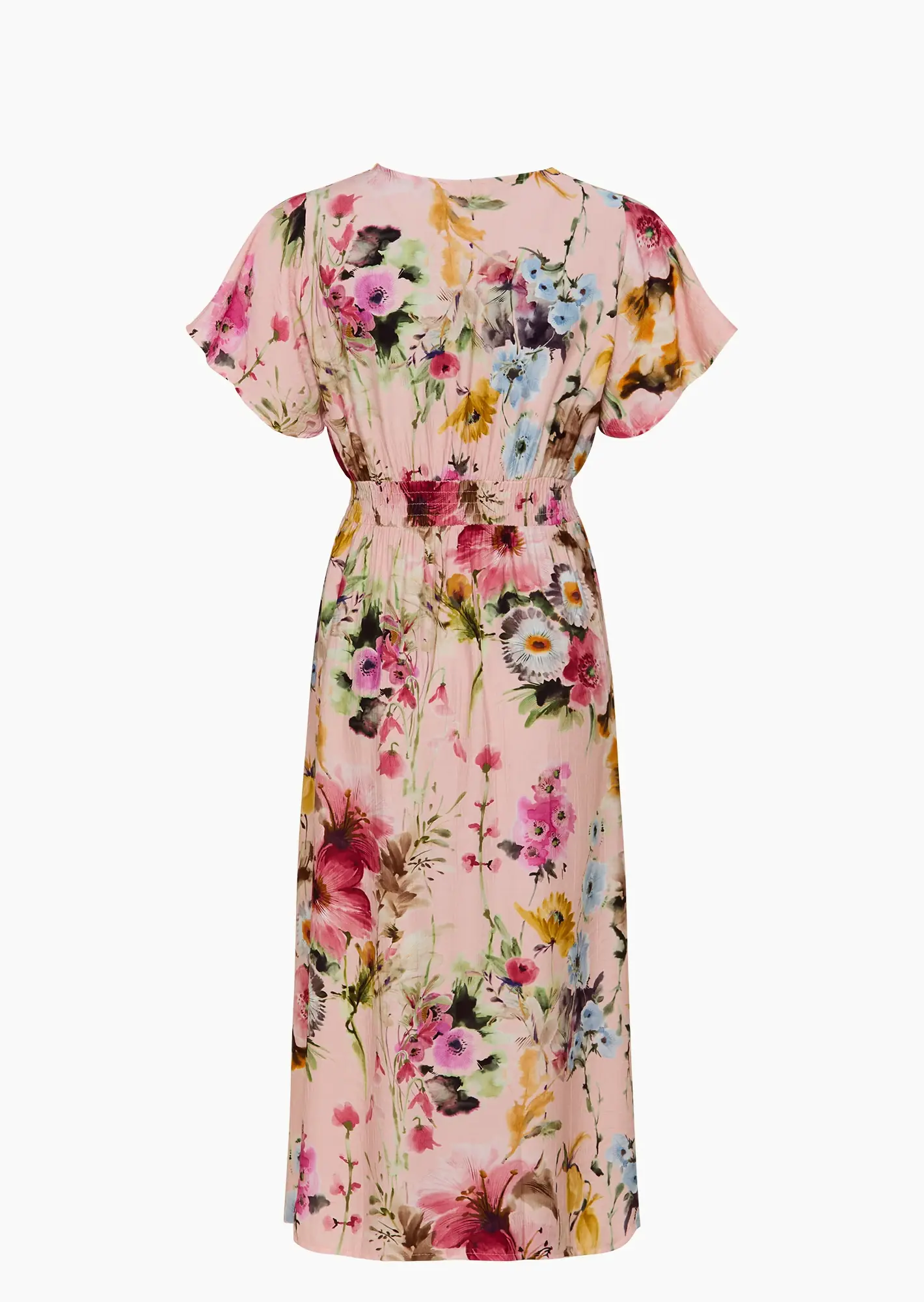 Lockeres Viskose-Kleid im Blumenprint, mandelblüte