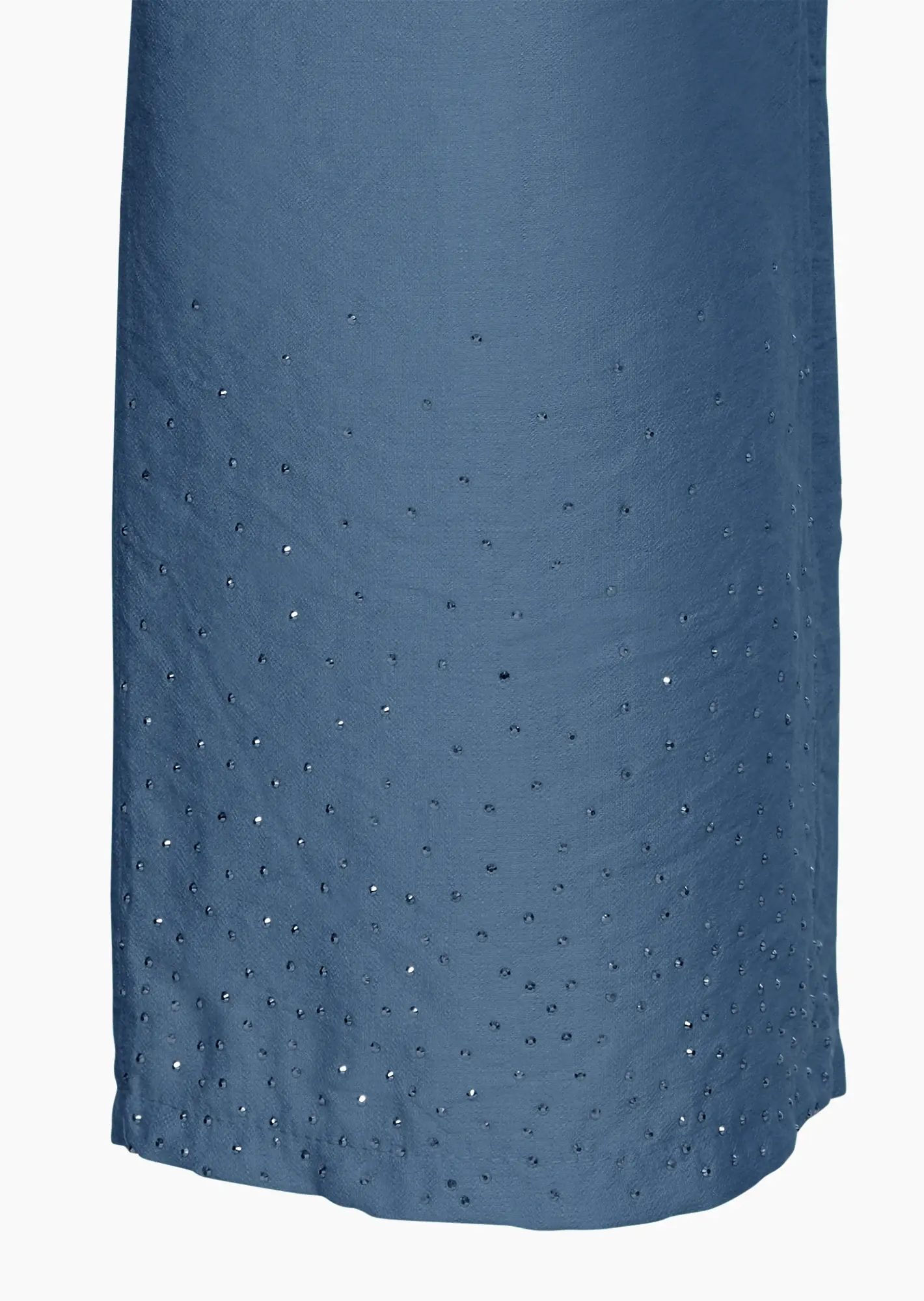 Wide Leg Hose mit dekorativem Saum, blue