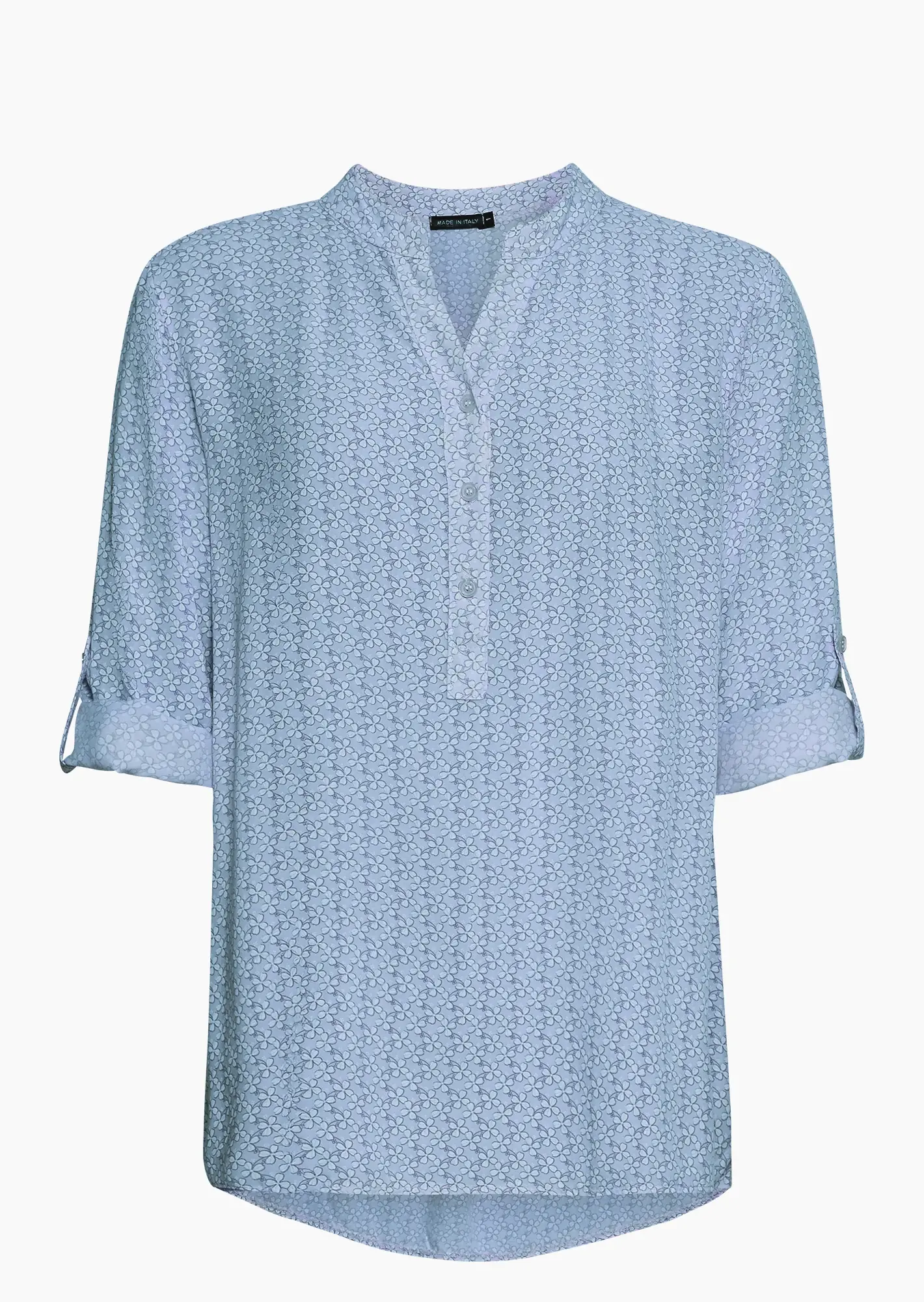 Bluse im Alloverprint, eiskristall