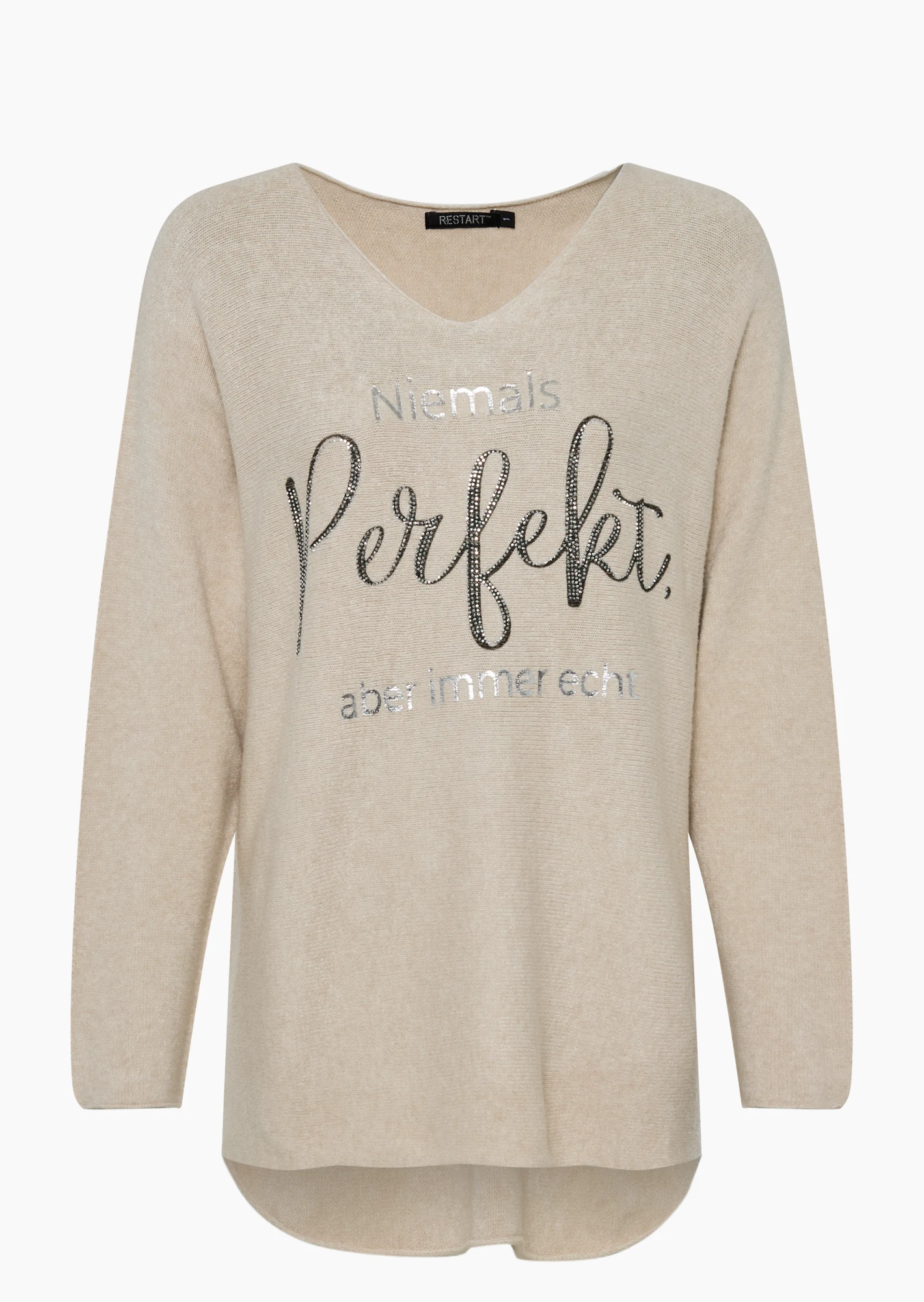 Strickpullover 'Perfekt', sand-melange
