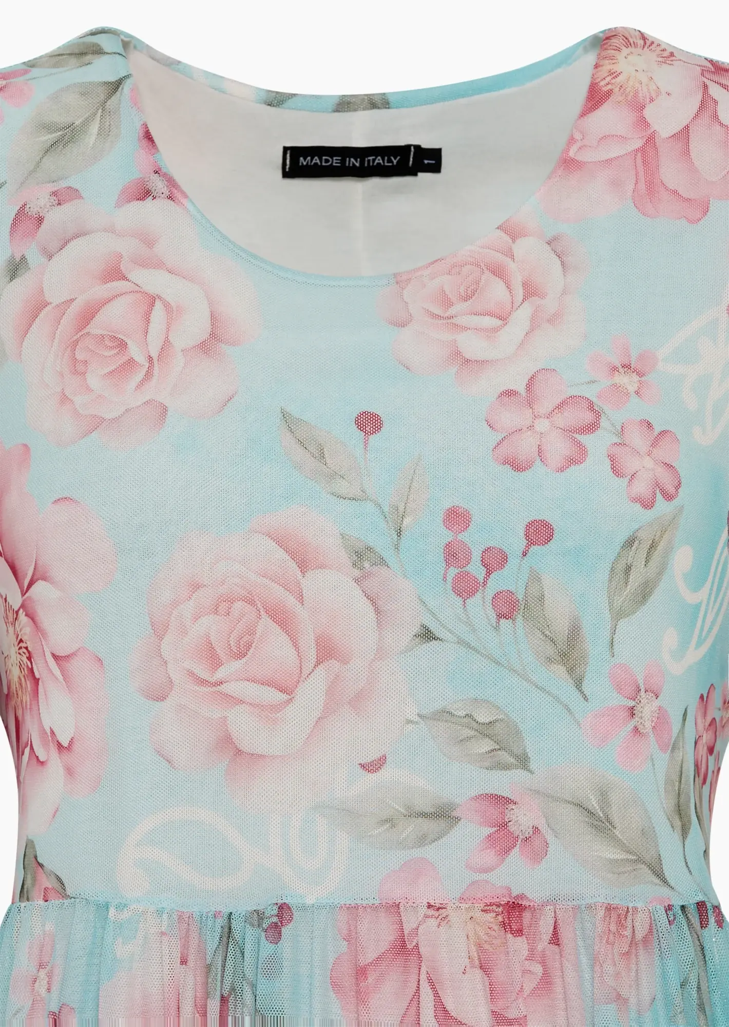 leichtes Kleid mit Print, türkis