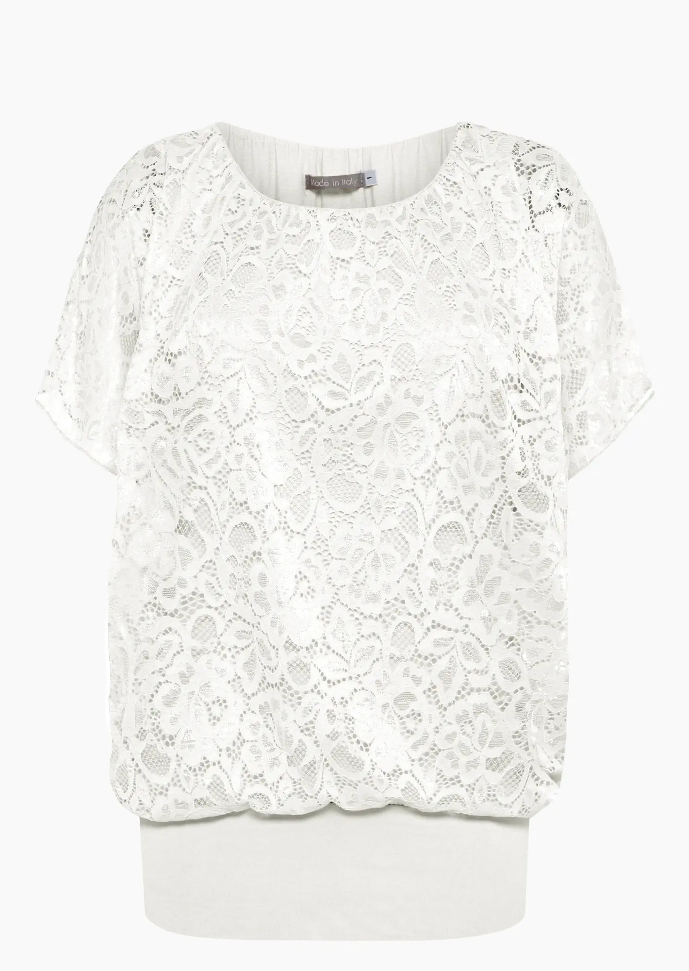 Alloverspitzen Bluse, offwhite