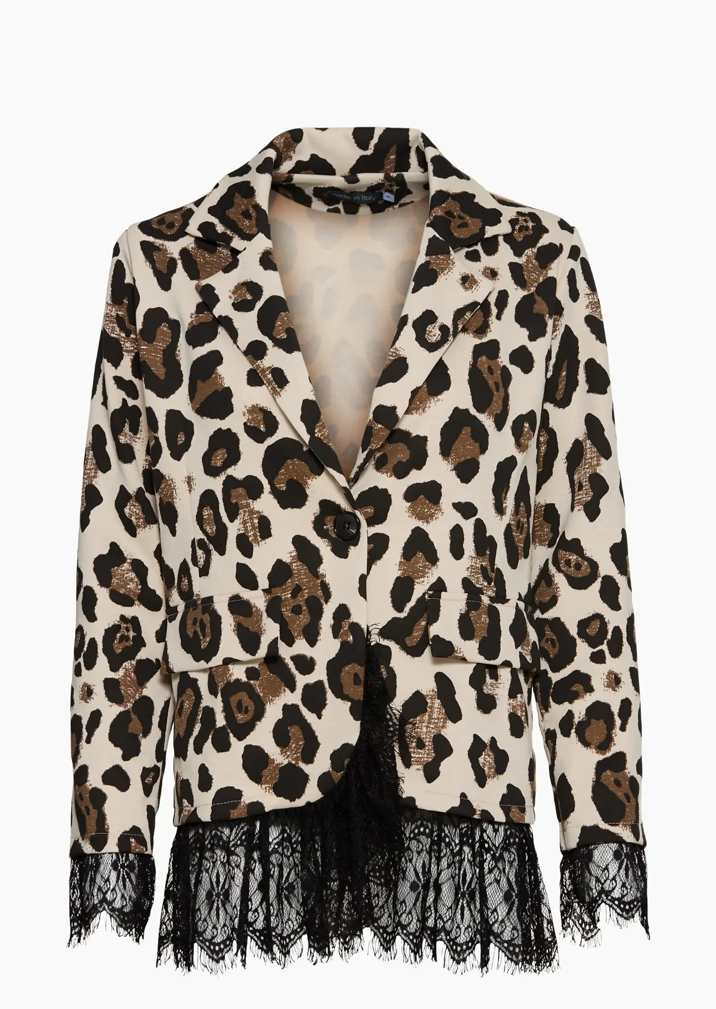 eleganter Blazer, schwarz-crema