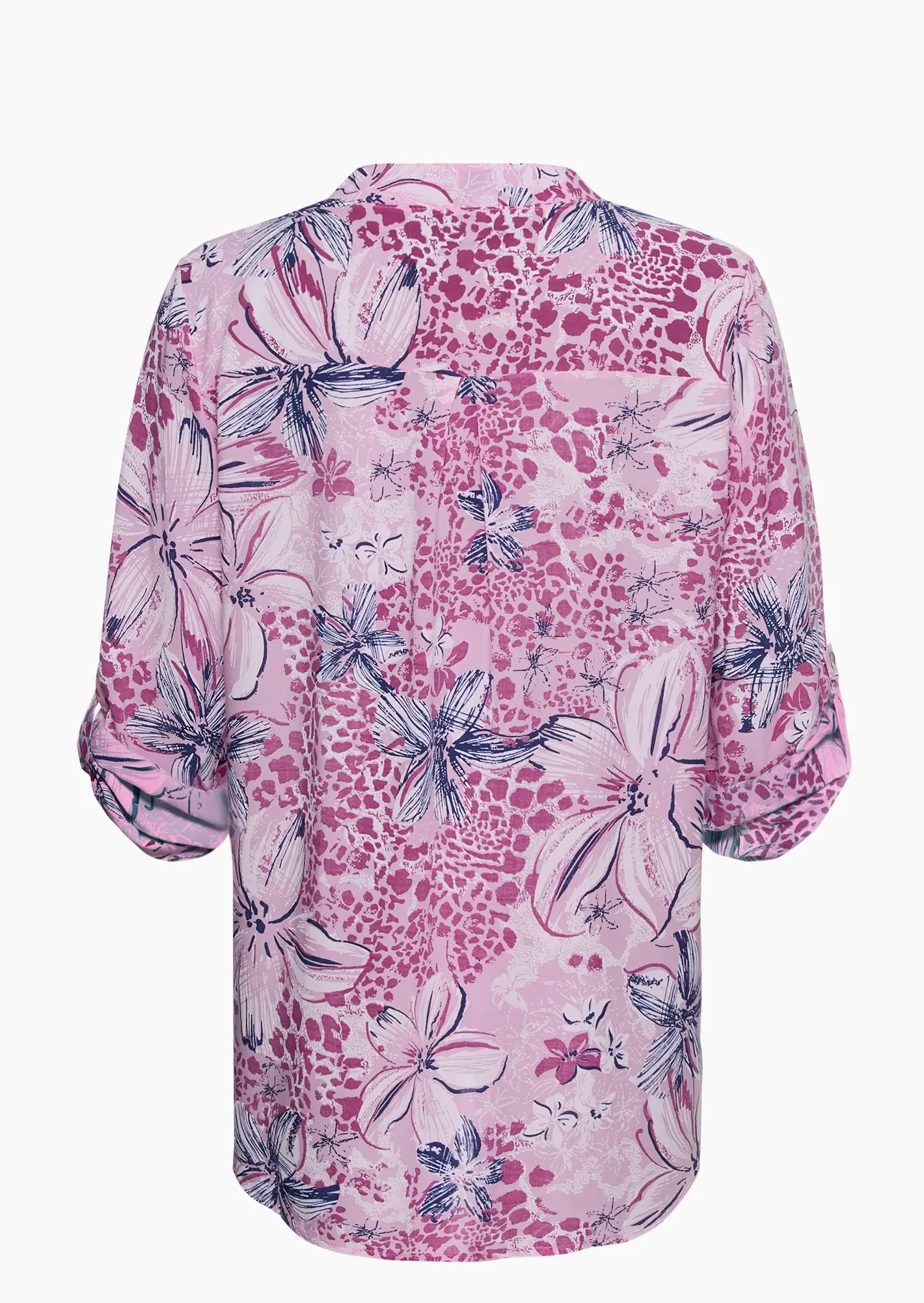 Bluse im Alloverprint, mandelblüte