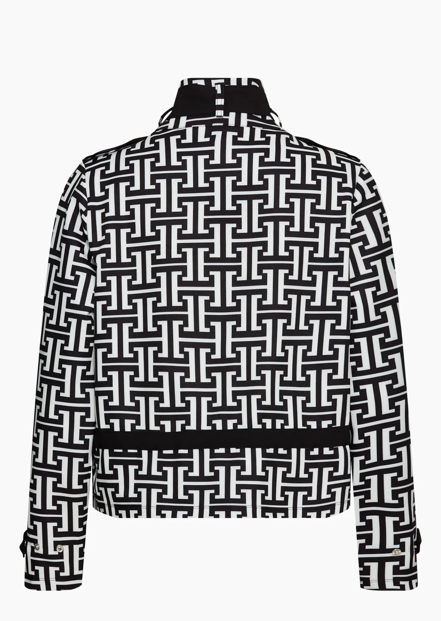 Jacke mit stylischem Muster, schwarz-offwhite