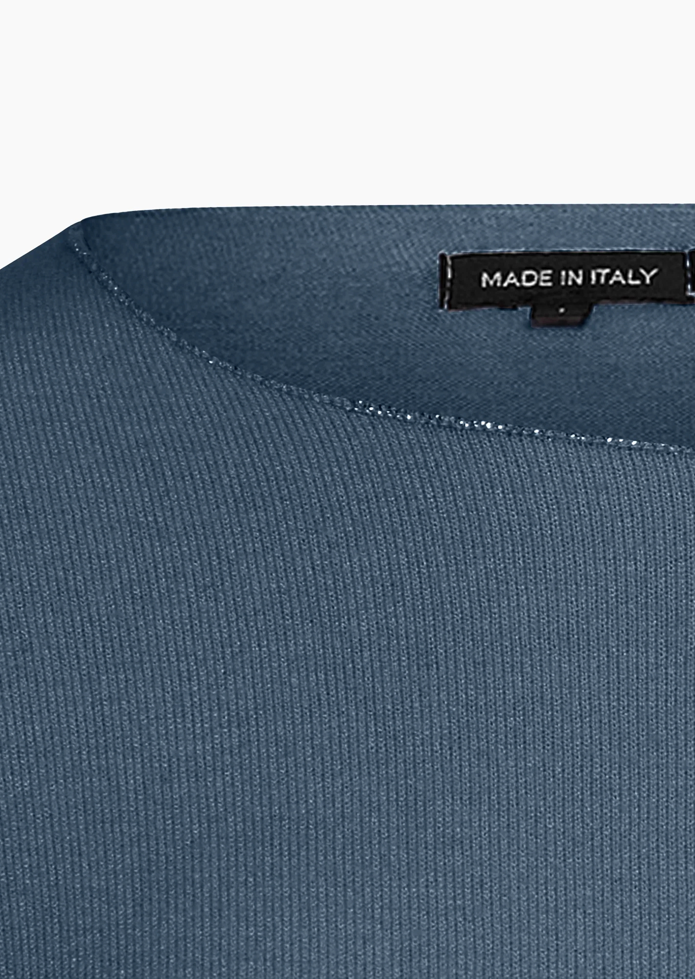 Langarmshirt in Feinstrick, blau