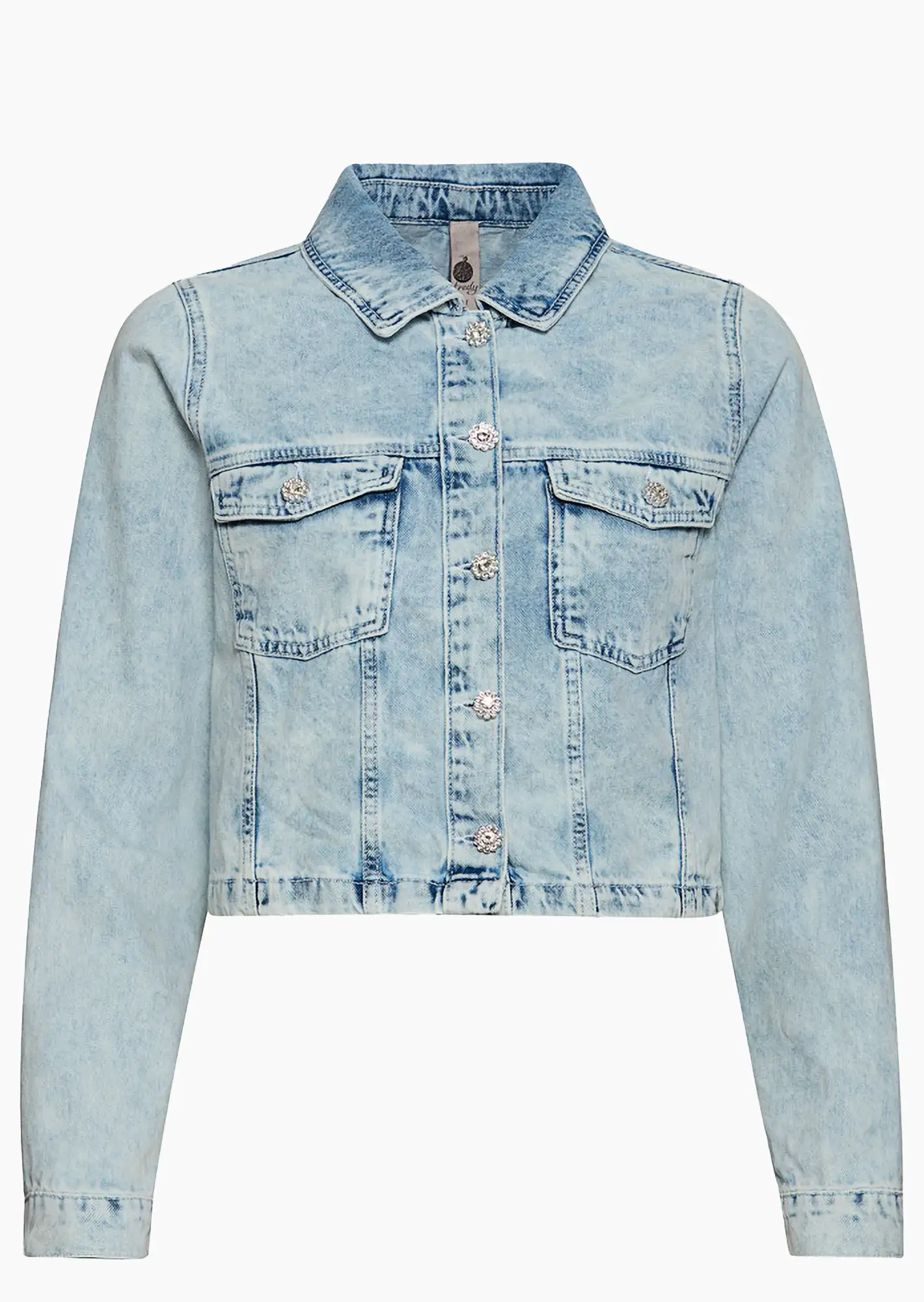 Jeansjacke 'Flügel', bleached denim