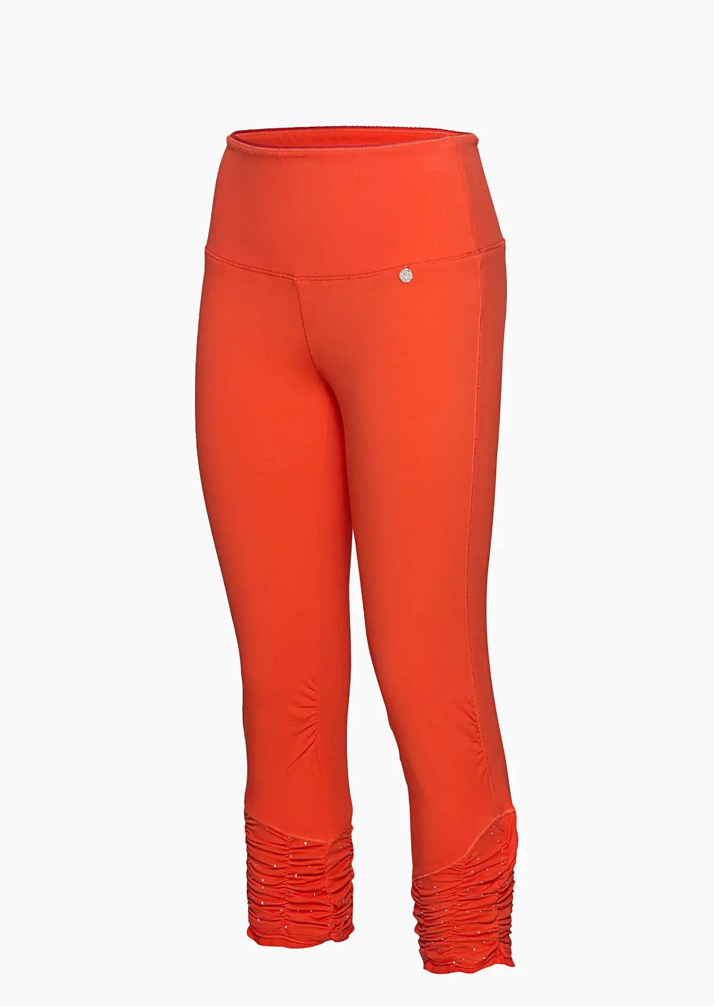 Leggings mit Ziersteinen, koralle