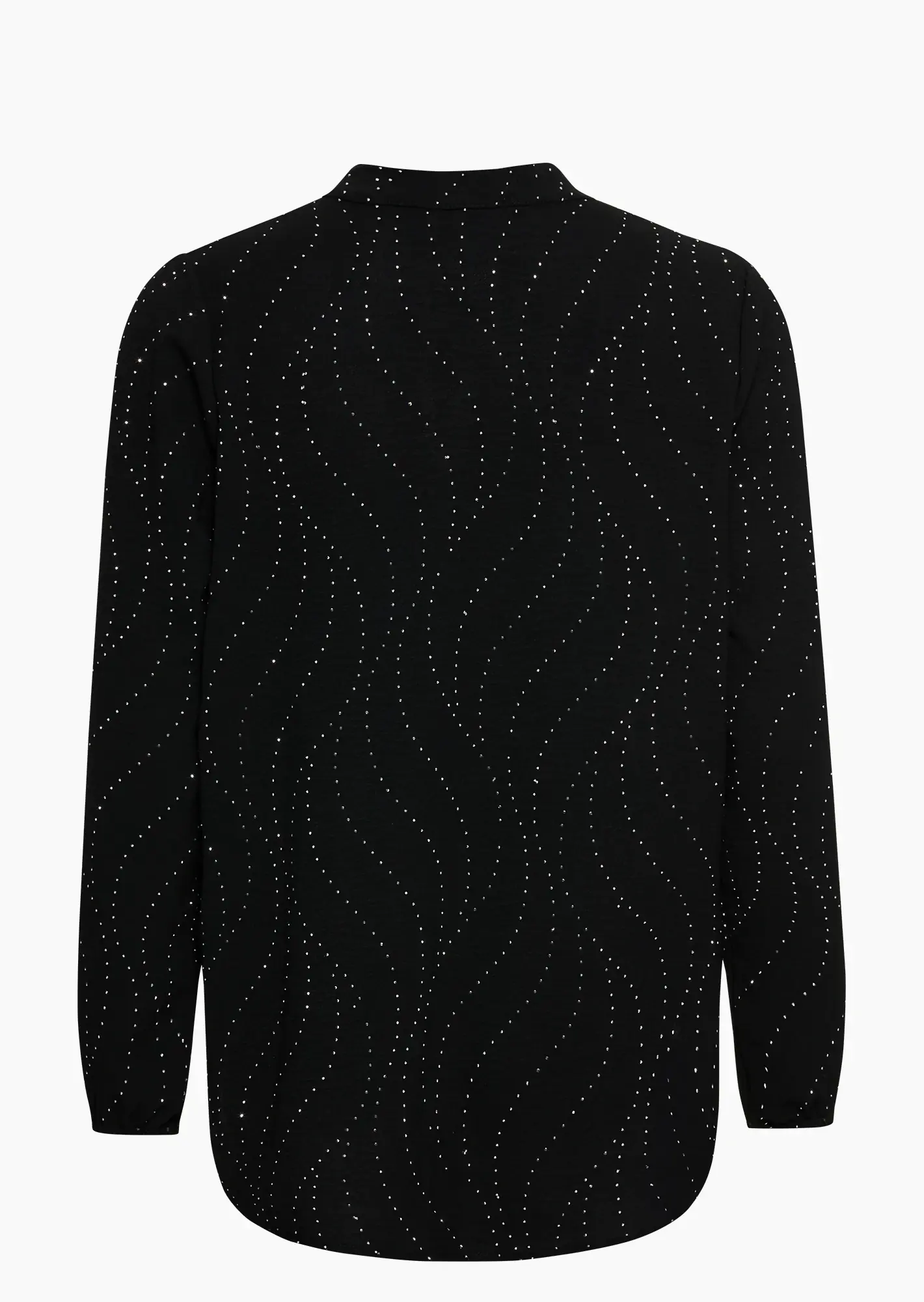 Bluse mit Ziersteinmuster, schwarz