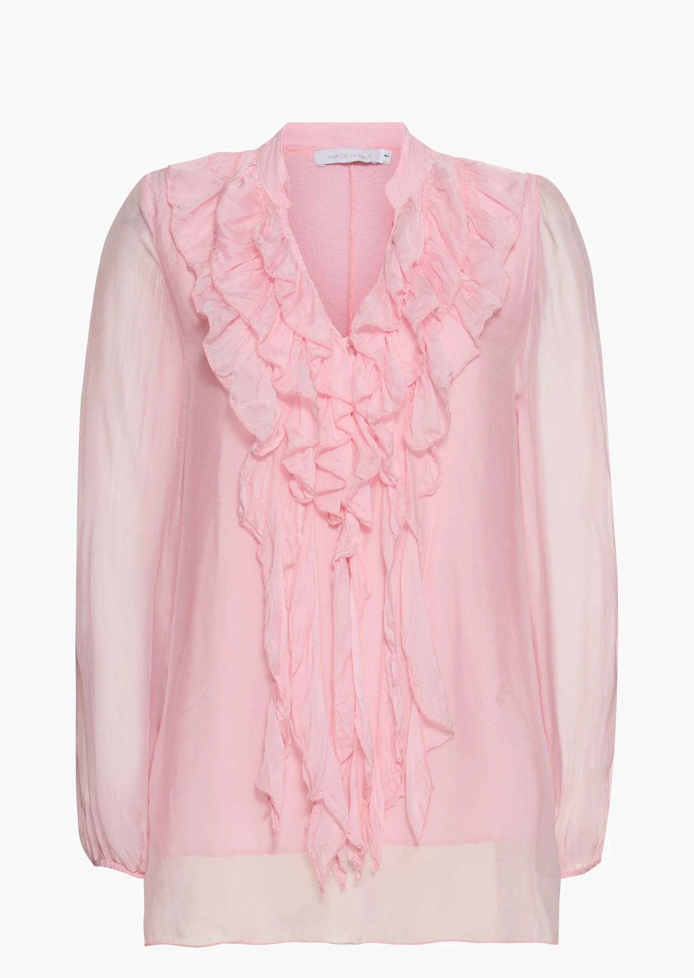 edle Bluse mit Rüschen, mandelblüte