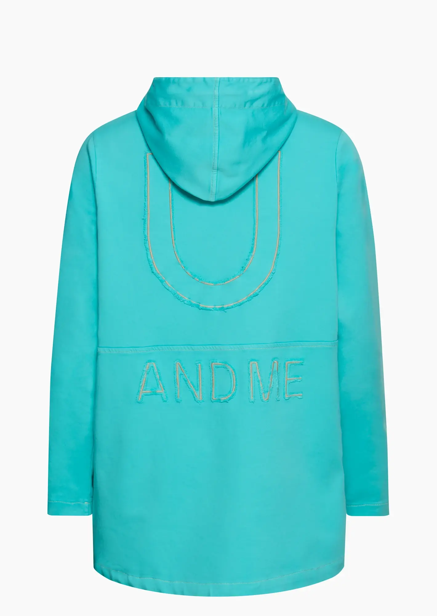 Jacke mit Statement, türkis