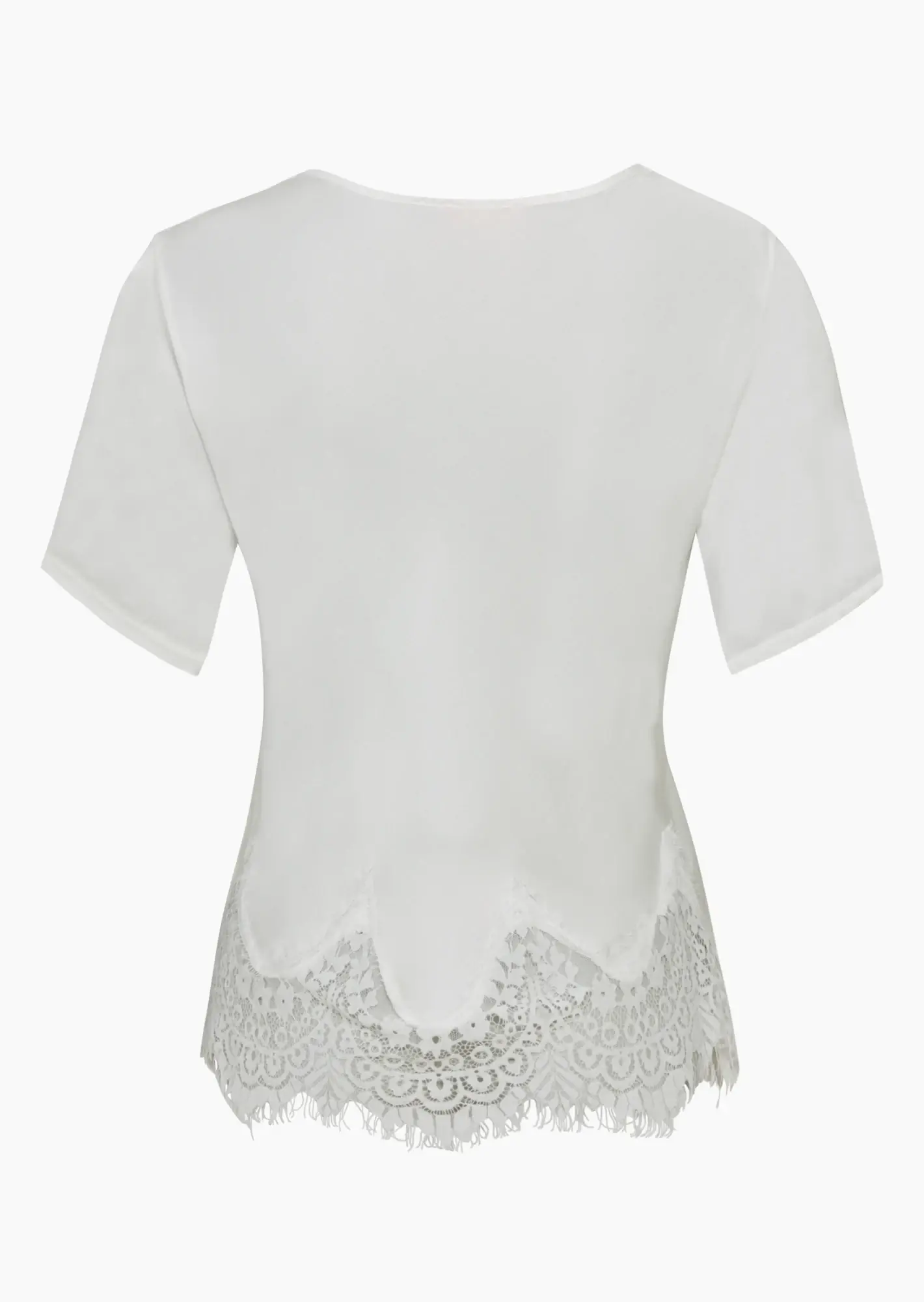 Shirt aus Viskose-Satin, weiß