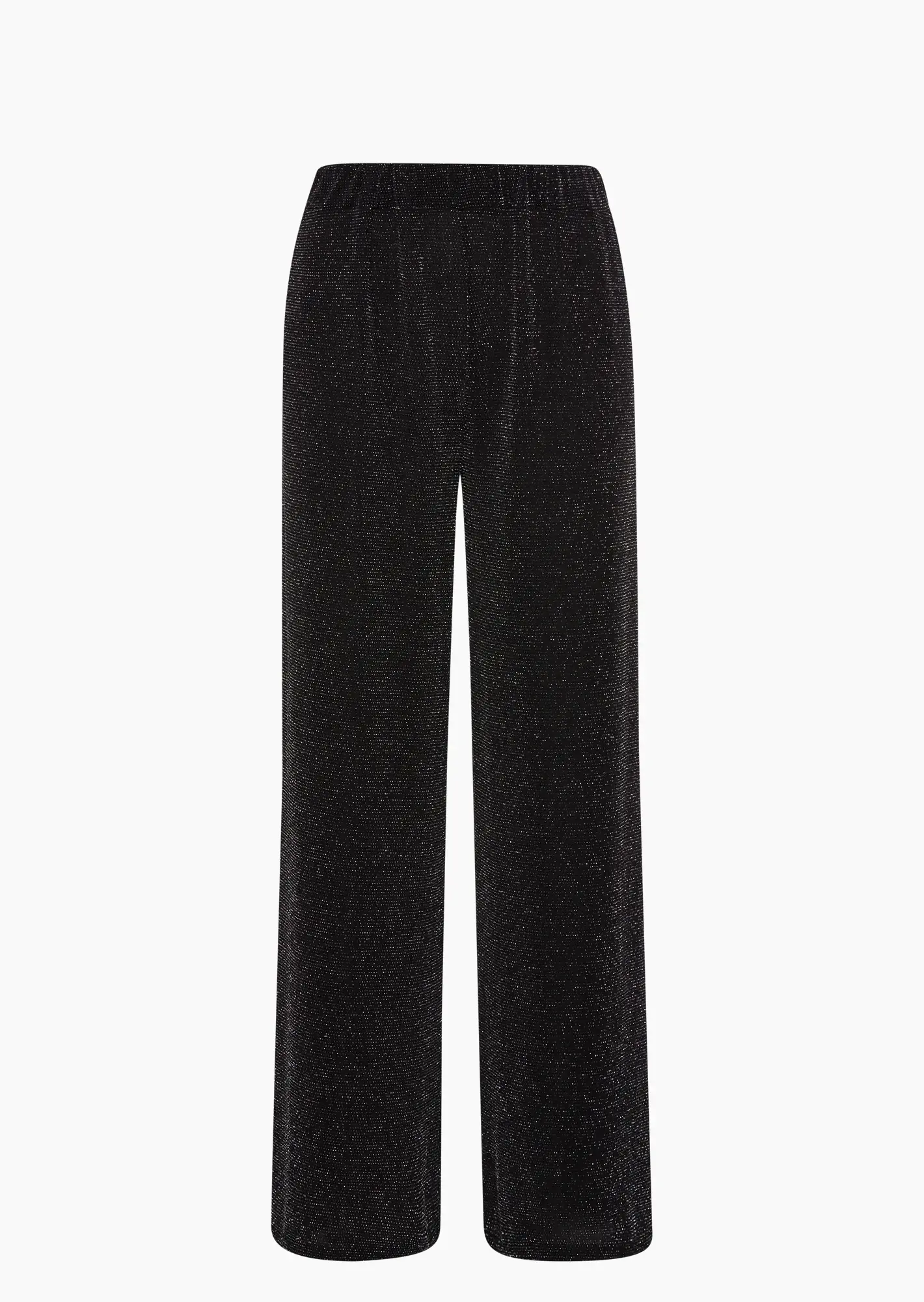 Wide Leg mit Glitzereffekt, schwarz