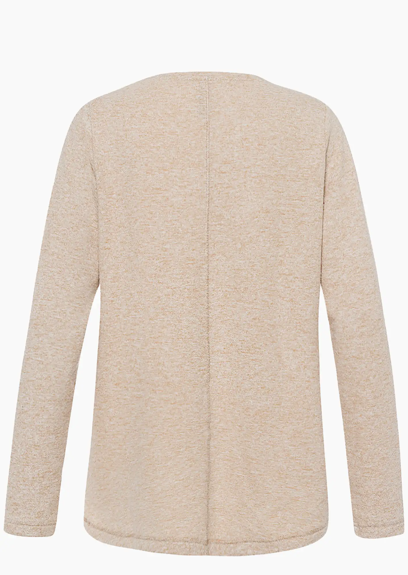 Langarmshirt 'Love', sand-melange