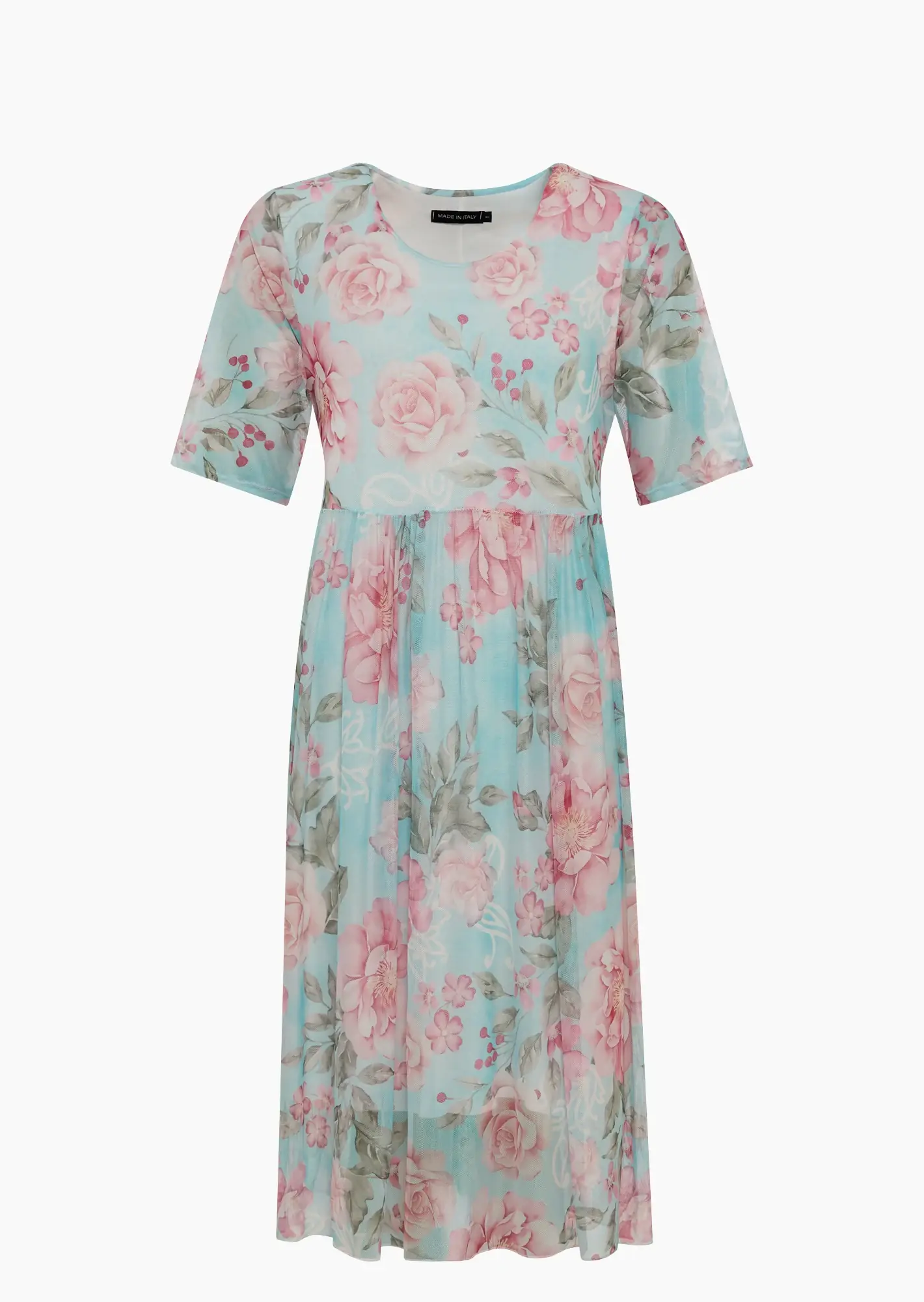 leichtes Kleid mit Print, türkis