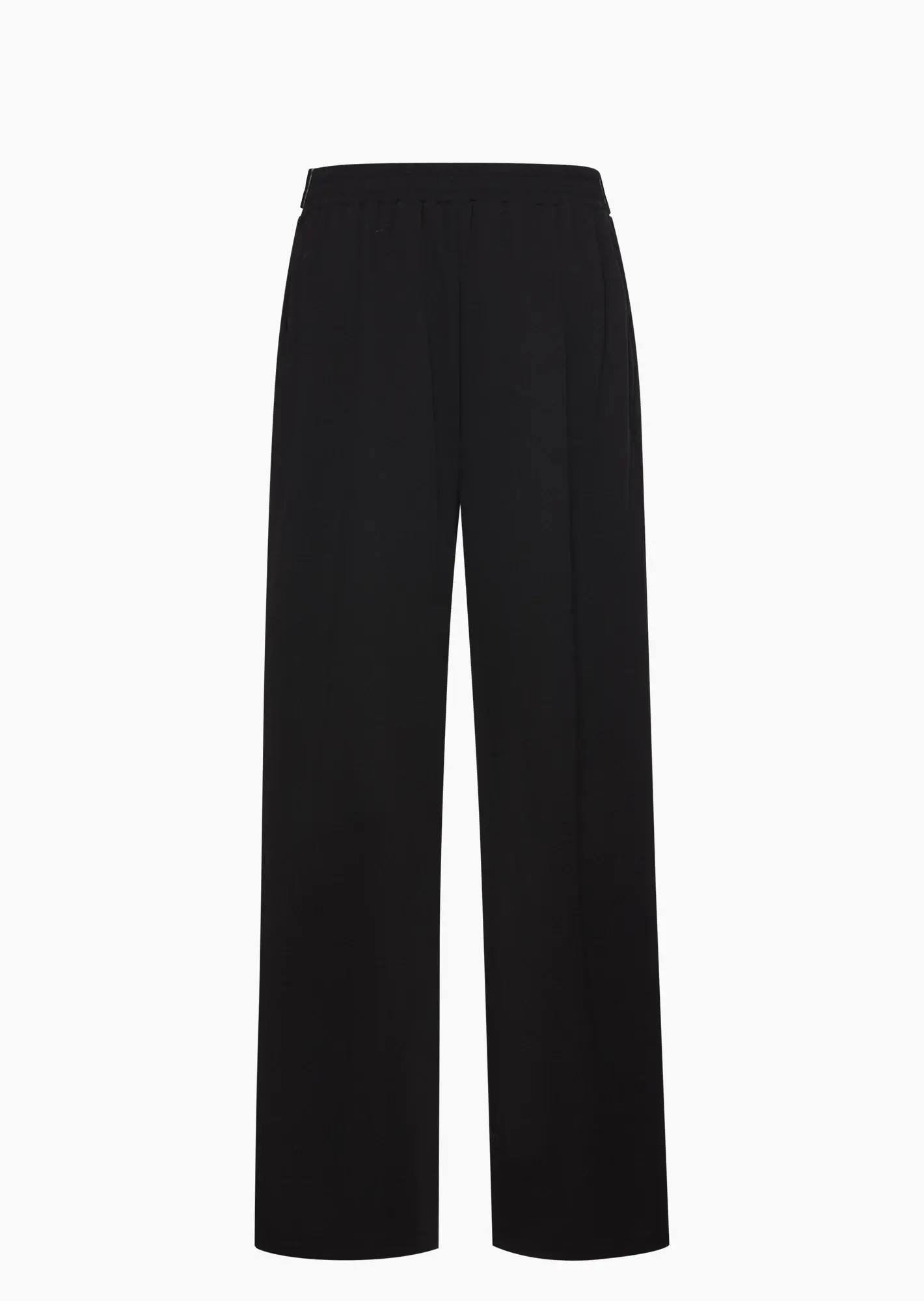 Wide Leg Hose mit Gürtel, schwarz