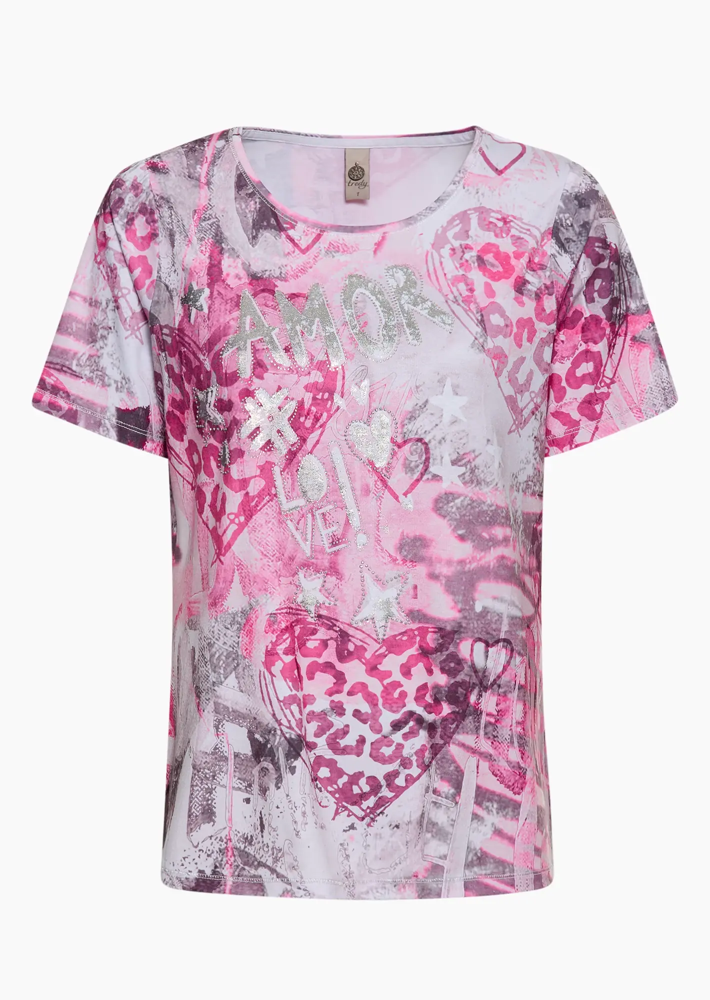 Shirt mit Glitzerdetails, candy
