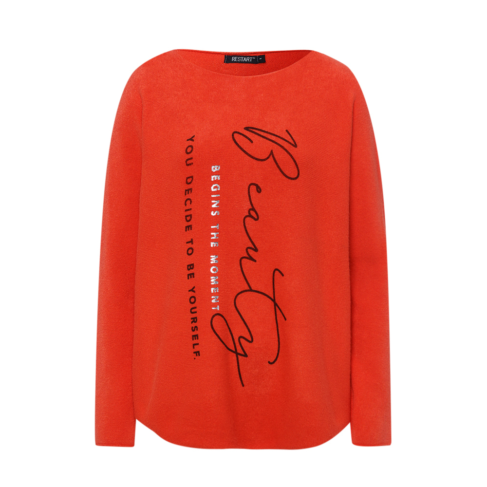 Strickpullover wundervoll, orange flash