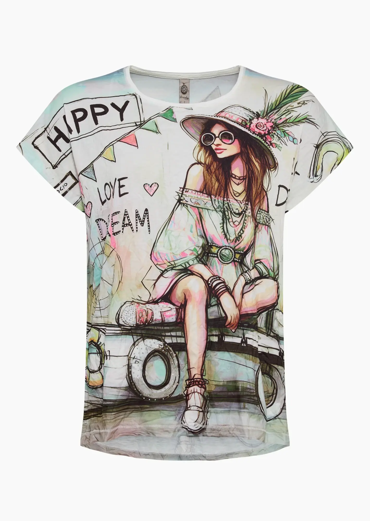 Shirt im Alloverprint, khaki
