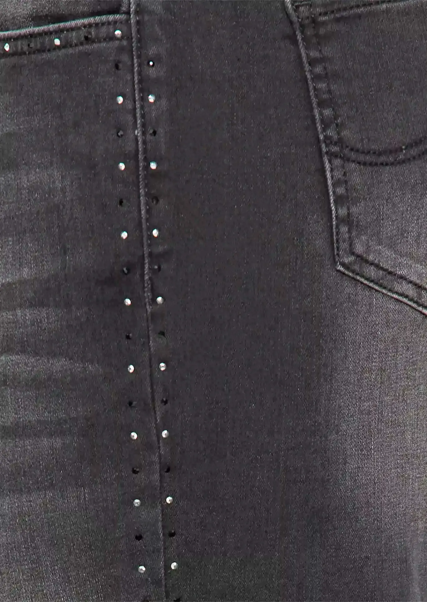 Jeans Cropped Flared Schnitt, black denim
