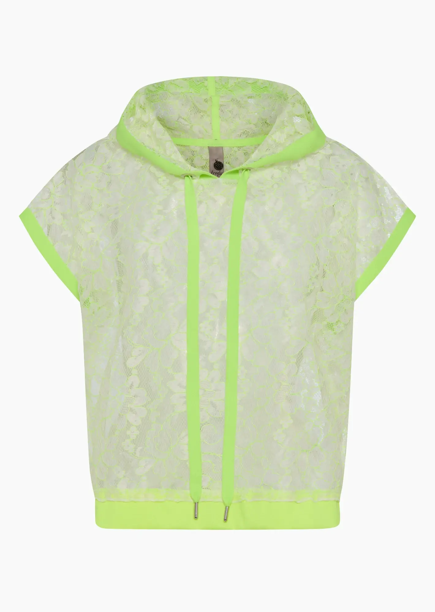 transparentes Shirt mit Highlights, neongrün