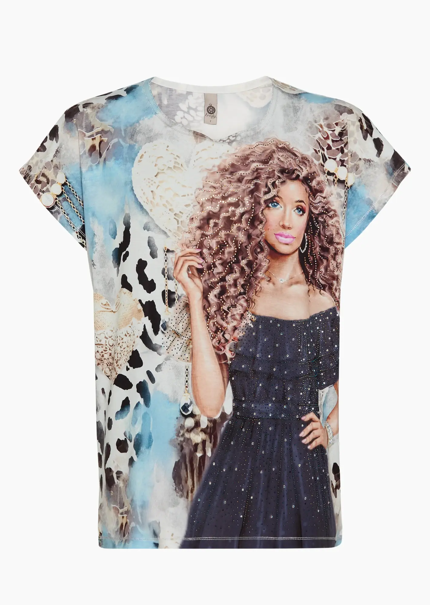 Shirt mit stylischem Print, eiskristall