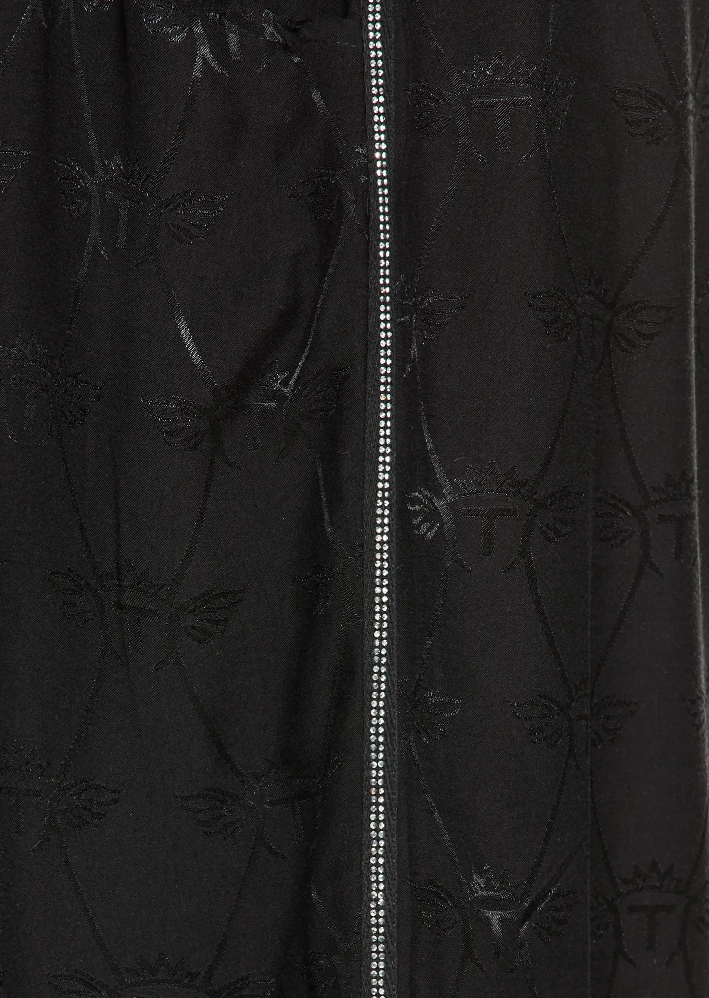 Wide Leg Viskose-Hose, schwarz