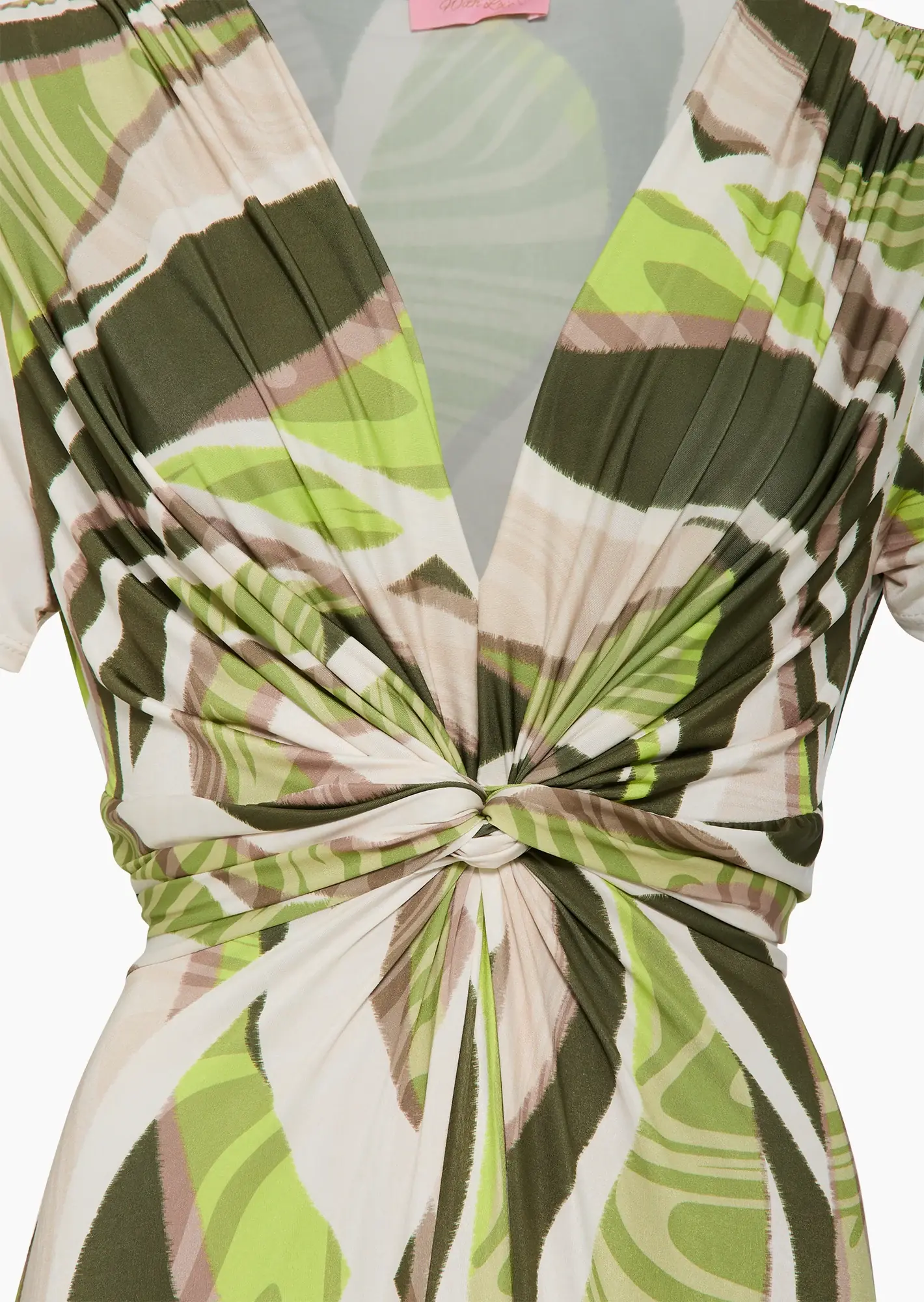 Maxikleid mit Raffung, pistazie