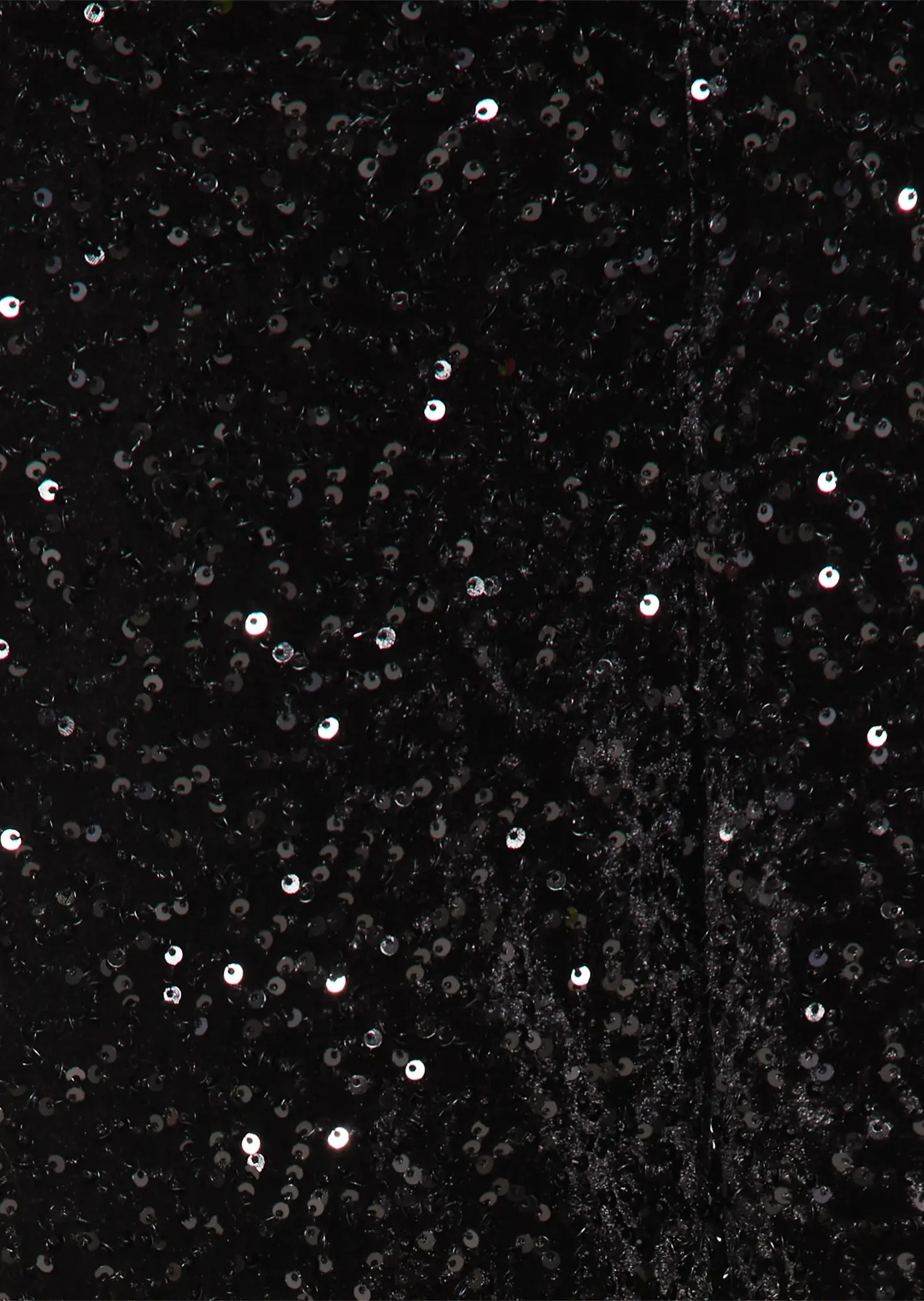 Samthose mit Pailletten, schwarz