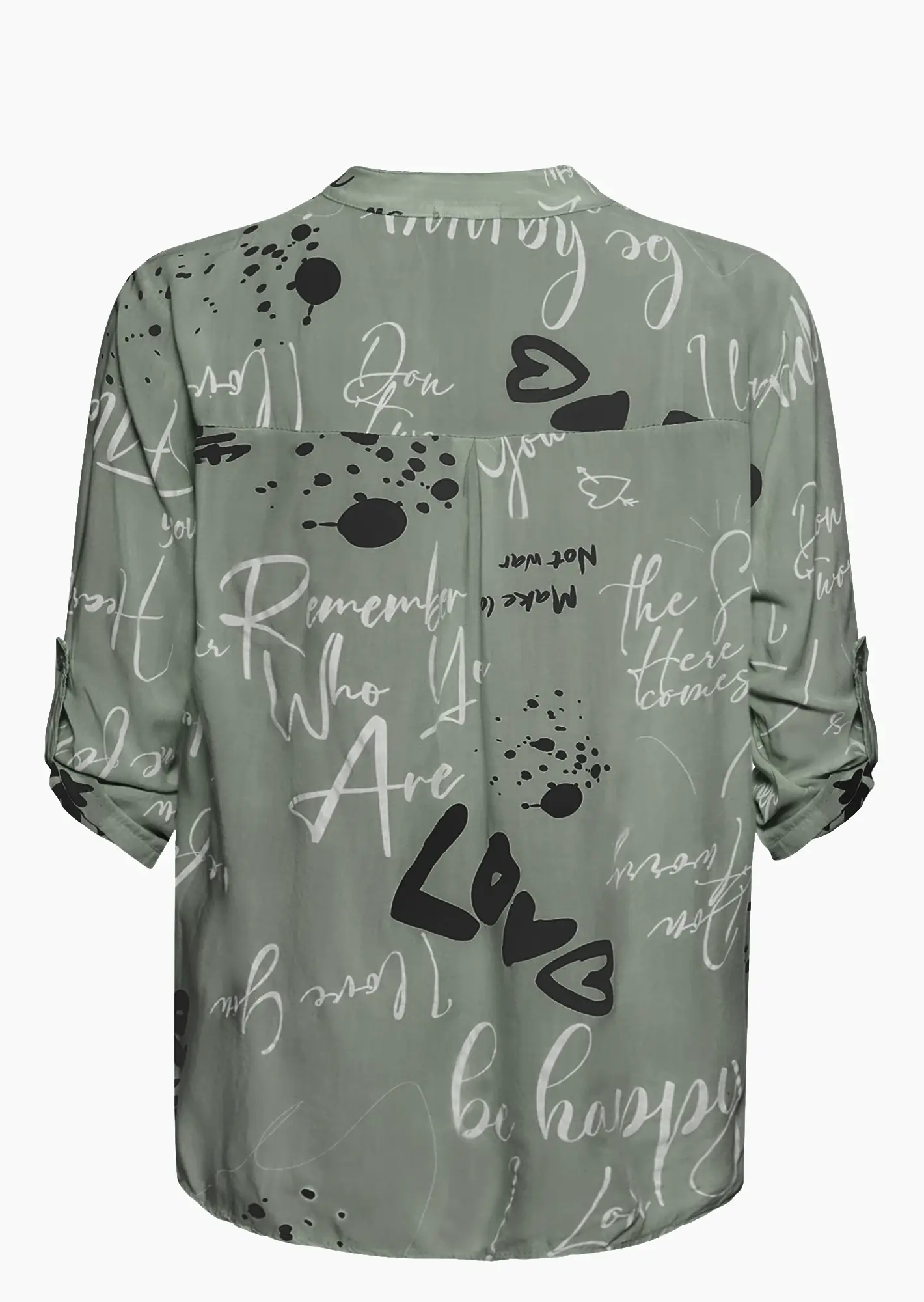 Bluse im Alloverprint, khaki