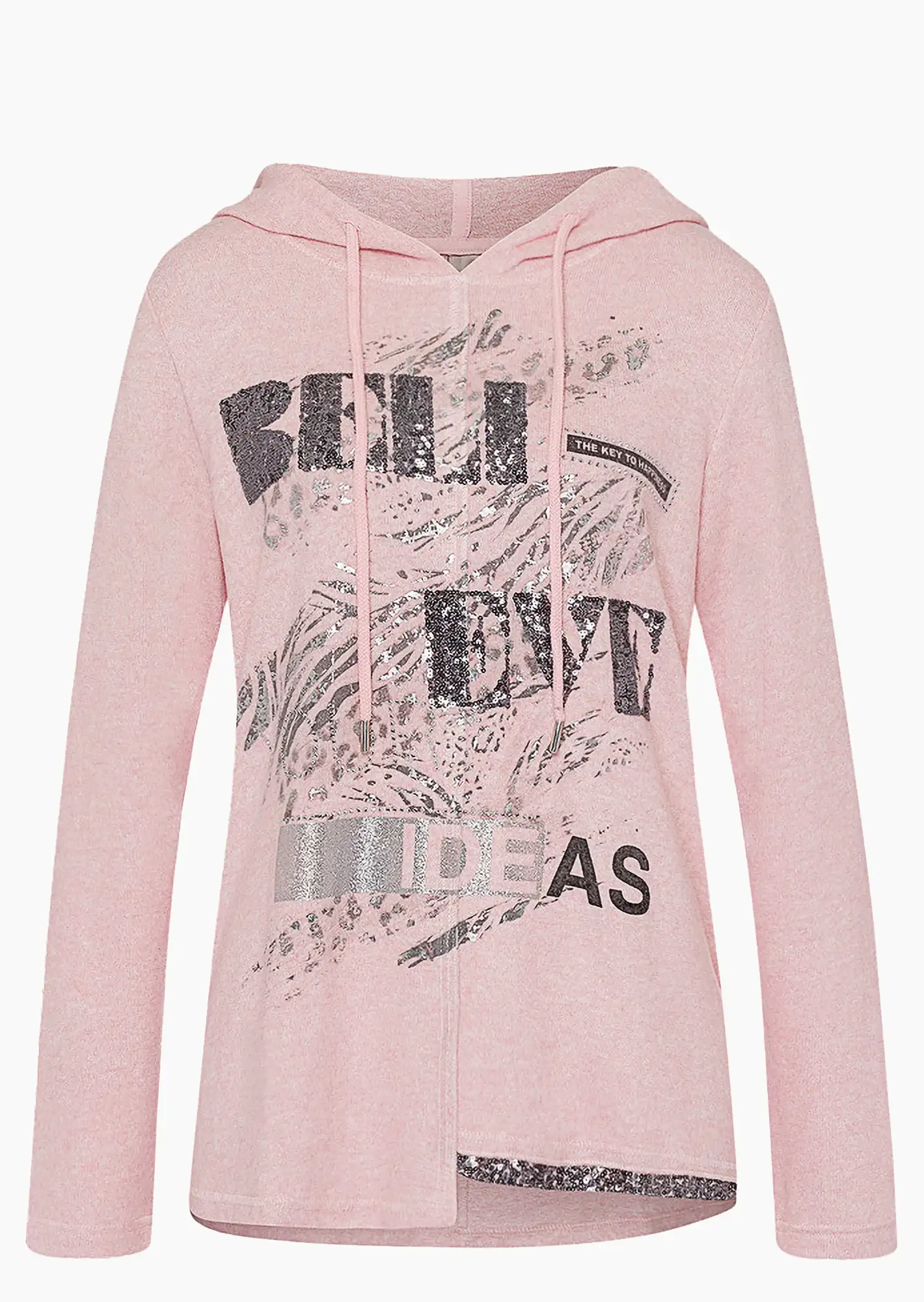 kuscheliges Kapuzenshirt 'Believe', rosenholz