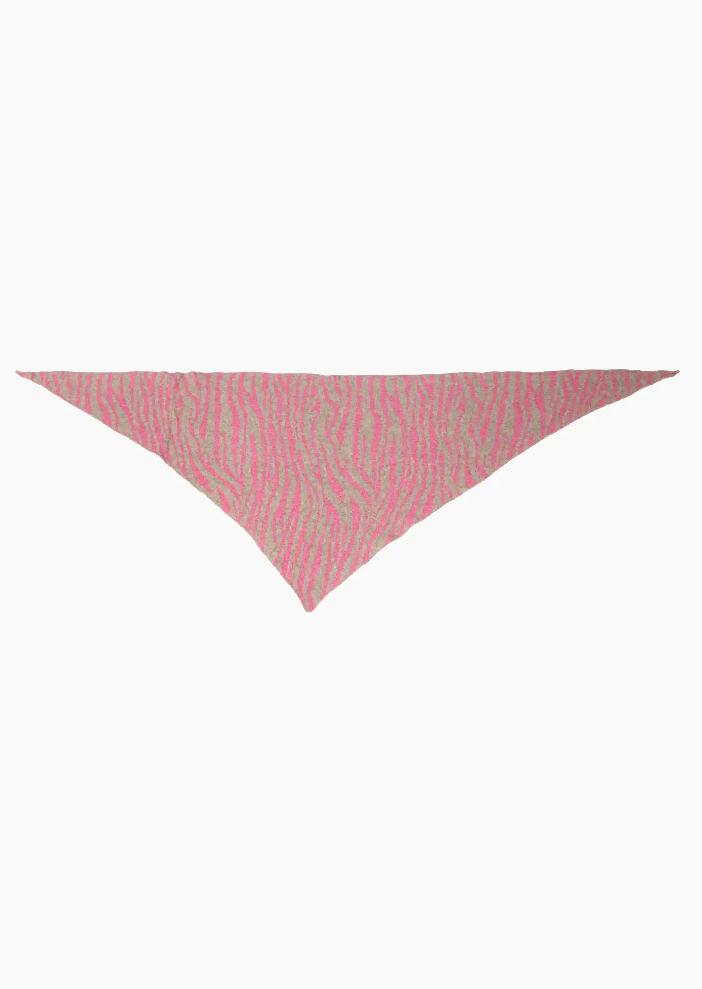 Strickschal mit Zebramuster, pink