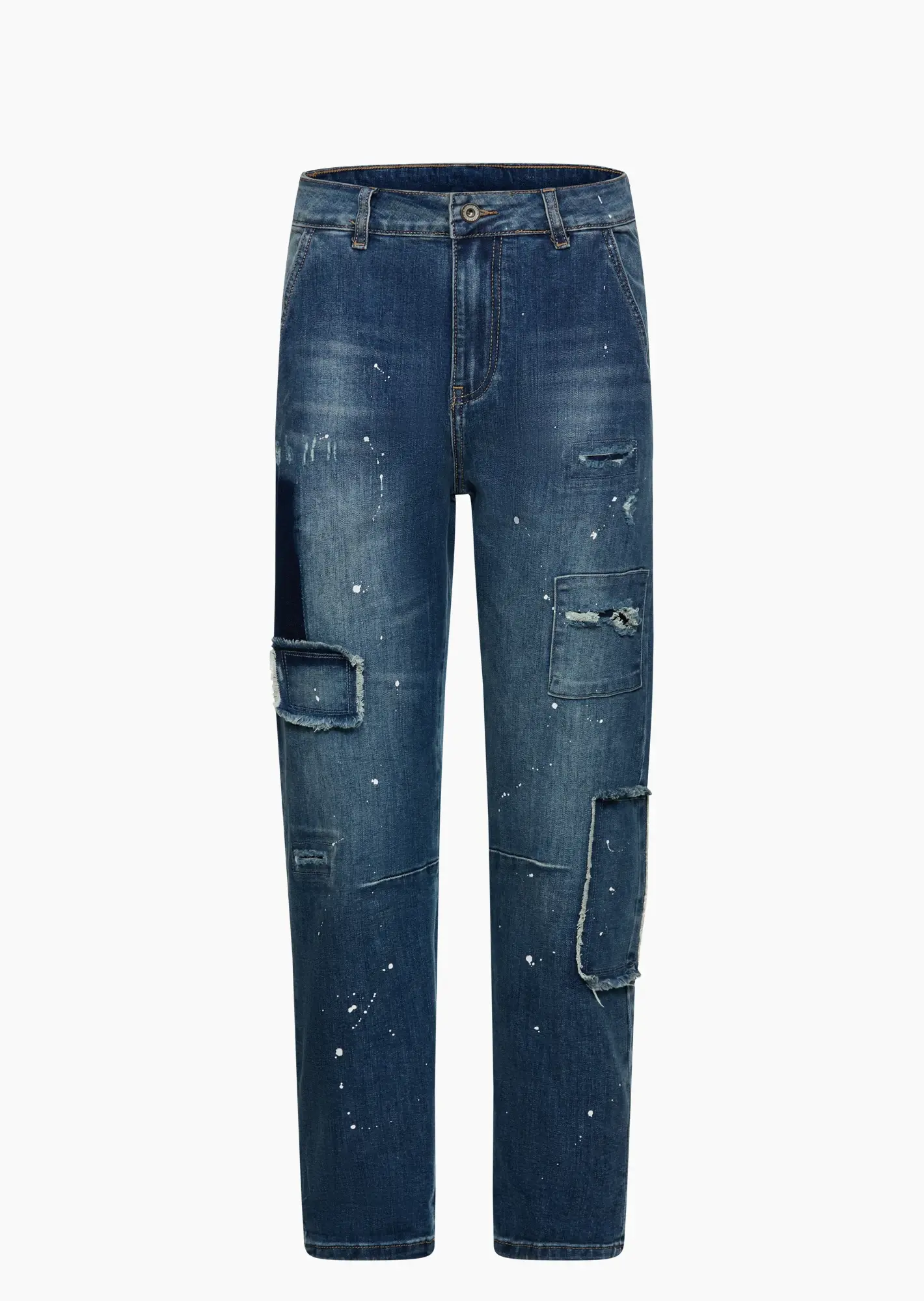 Jeans mit Highlights, blue denim