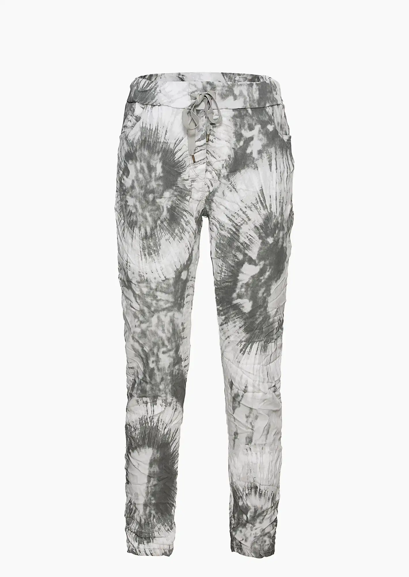 Hose im Batik-Print, grau