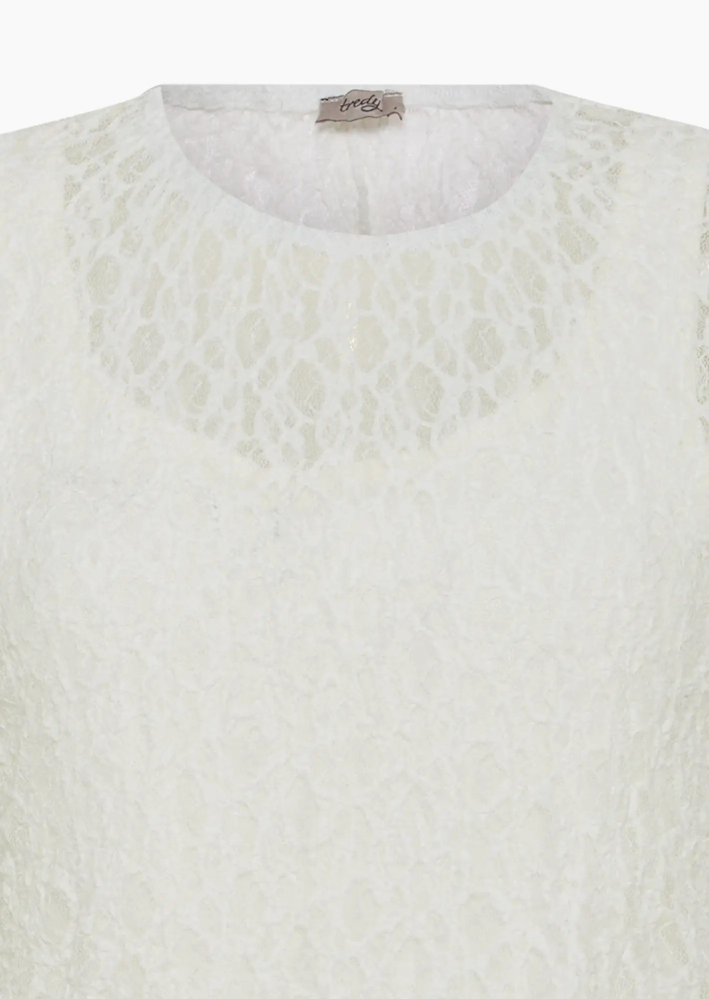 Spitzenshirt im Layering, offwhite