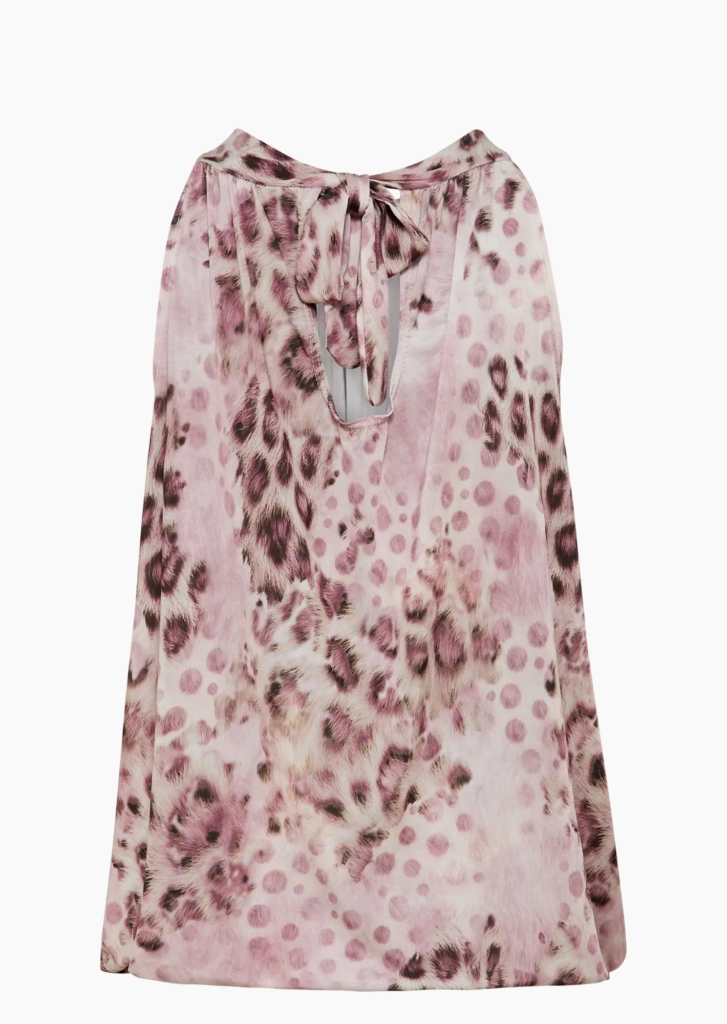 Neckholdertop im Animalprint, rosenholz