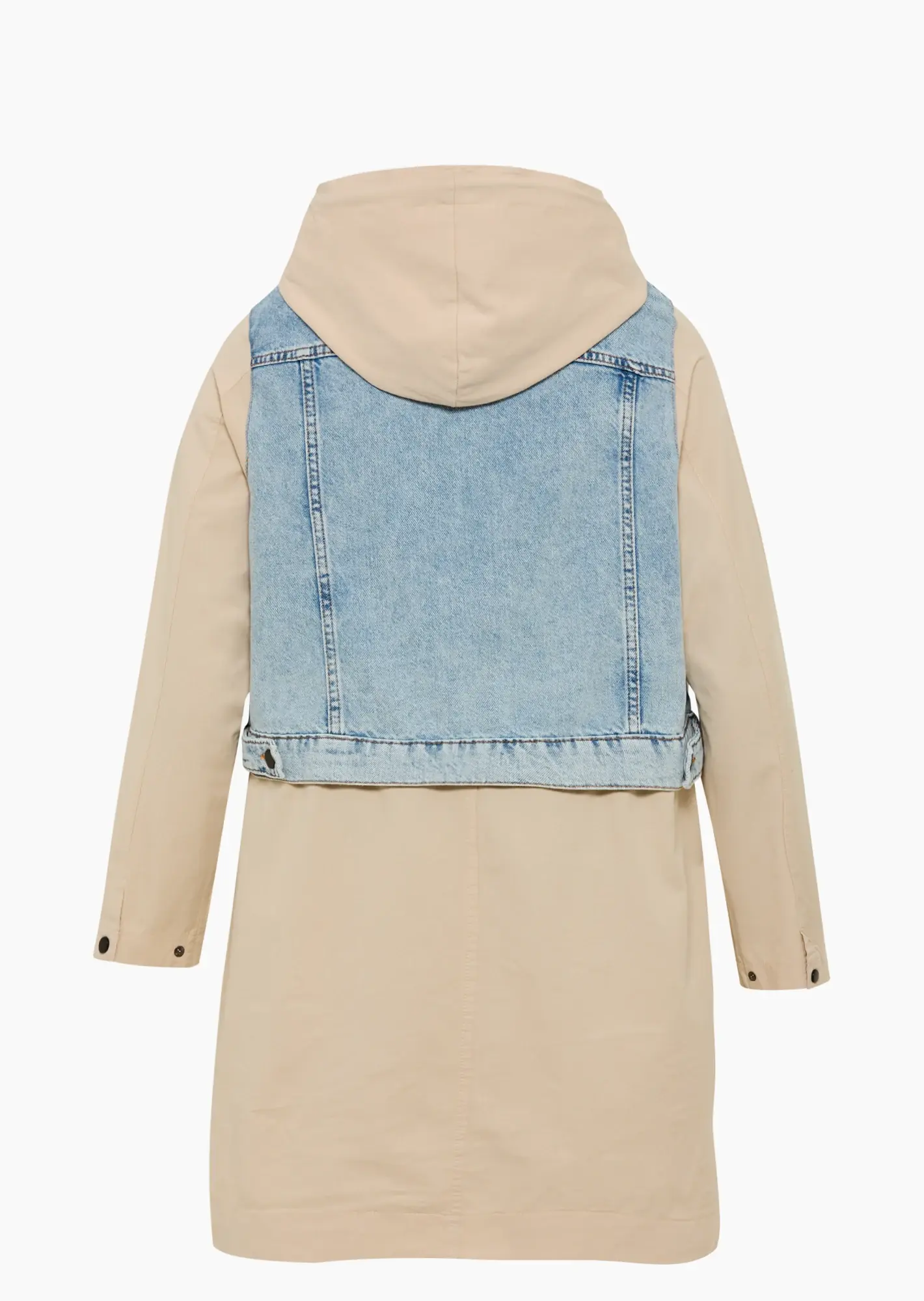Mantel mit Denimhighlight, crema