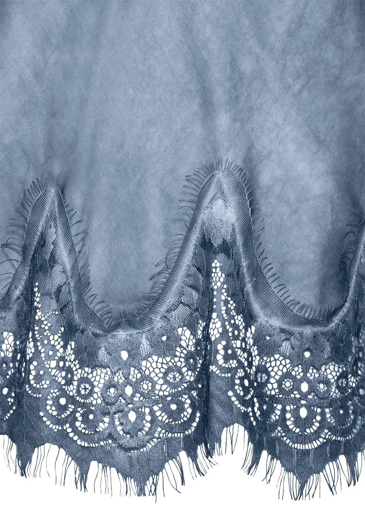 Top aus Viskose-Satin, blue